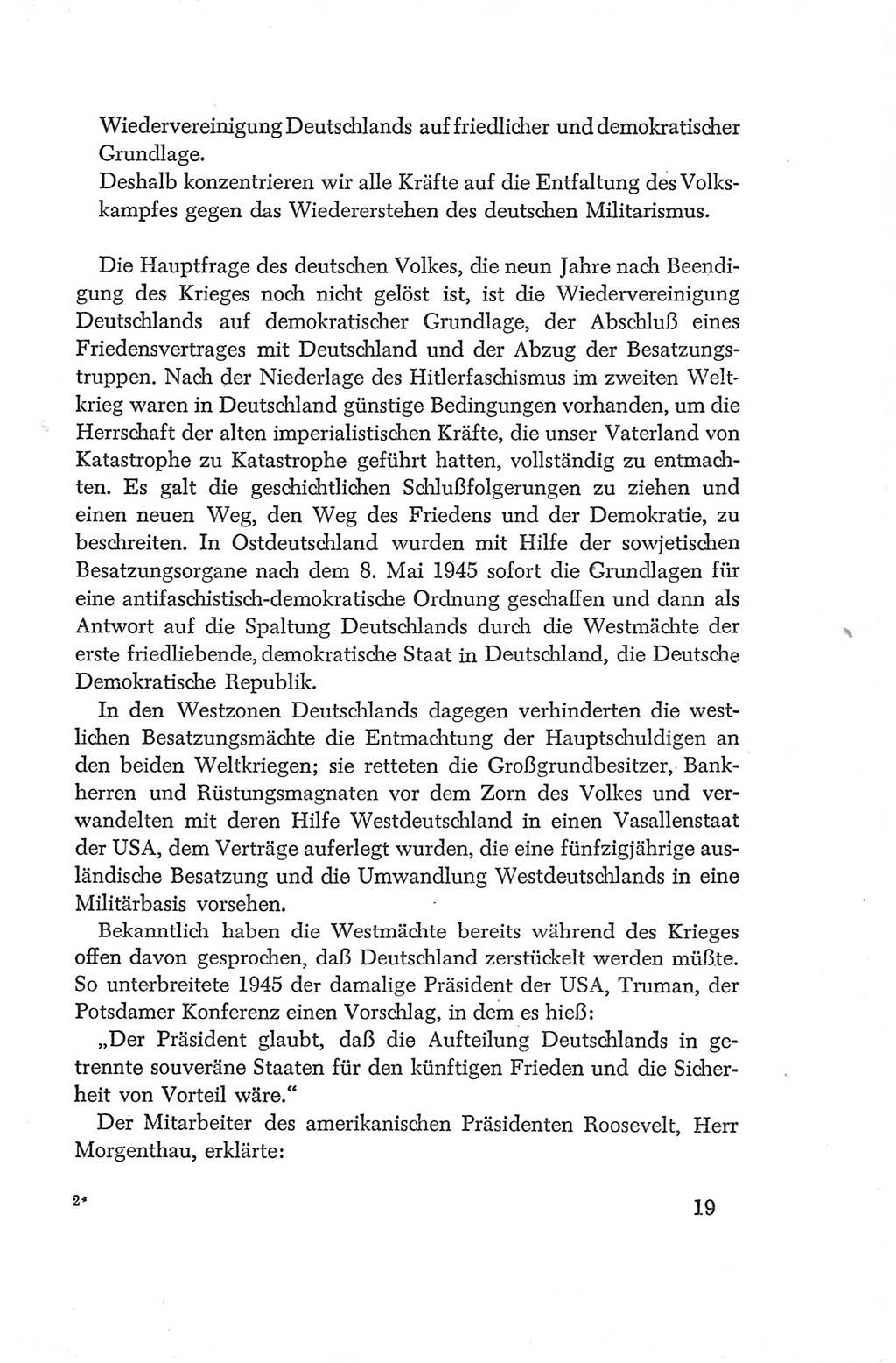 Protokoll der Verhandlungen des Ⅳ. Parteitages der Sozialistischen Einheitspartei Deutschlands (SED) [Deutsche Demokratische Republik (DDR)] 1954, Seite 19