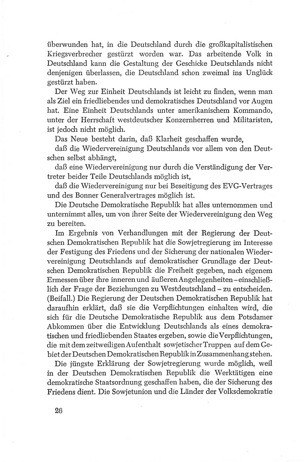 Protokoll der Verhandlungen des Ⅳ. Parteitages der Sozialistischen Einheitspartei Deutschlands (SED) [Deutsche Demokratische Republik (DDR)] 1954, Seite 26