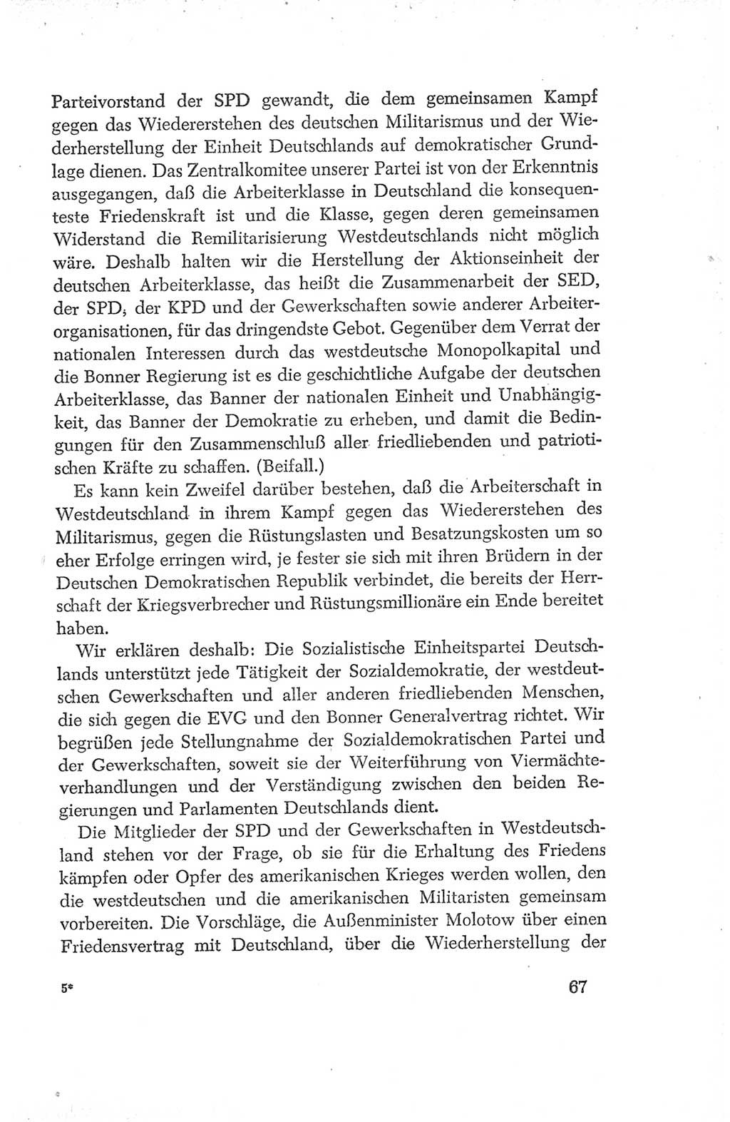 Protokoll der Verhandlungen des Ⅳ. Parteitages der Sozialistischen Einheitspartei Deutschlands (SED) [Deutsche Demokratische Republik (DDR)] 1954, Seite 67