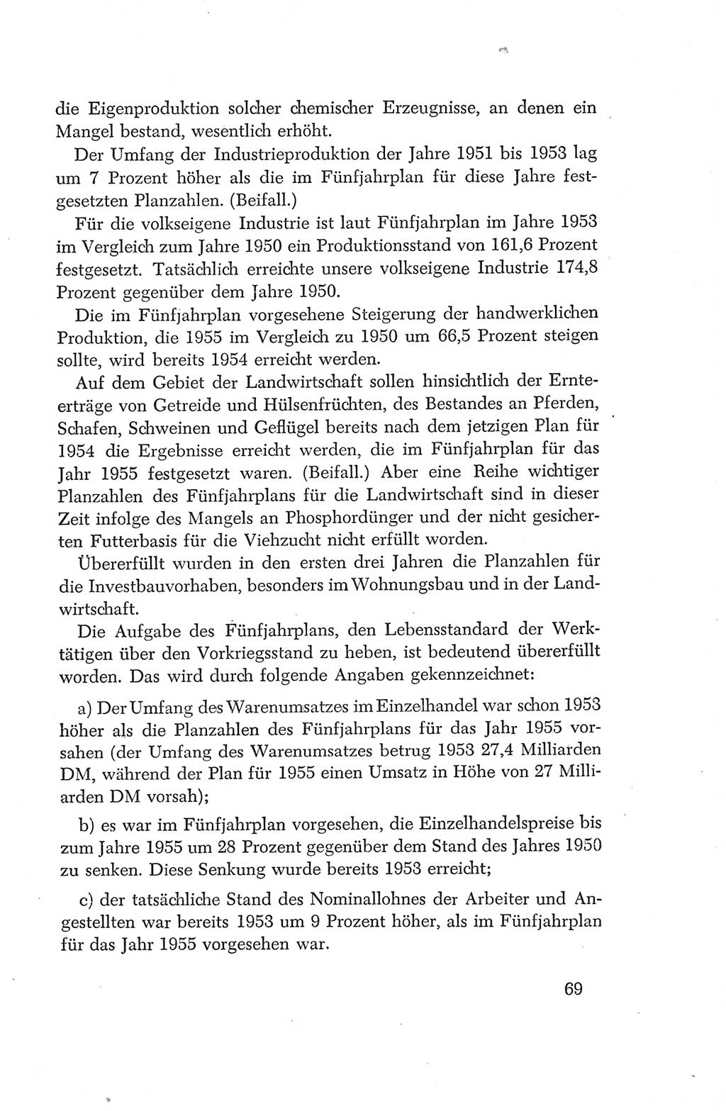 Protokoll der Verhandlungen des Ⅳ. Parteitages der Sozialistischen Einheitspartei Deutschlands (SED) [Deutsche Demokratische Republik (DDR)] 1954, Seite 69