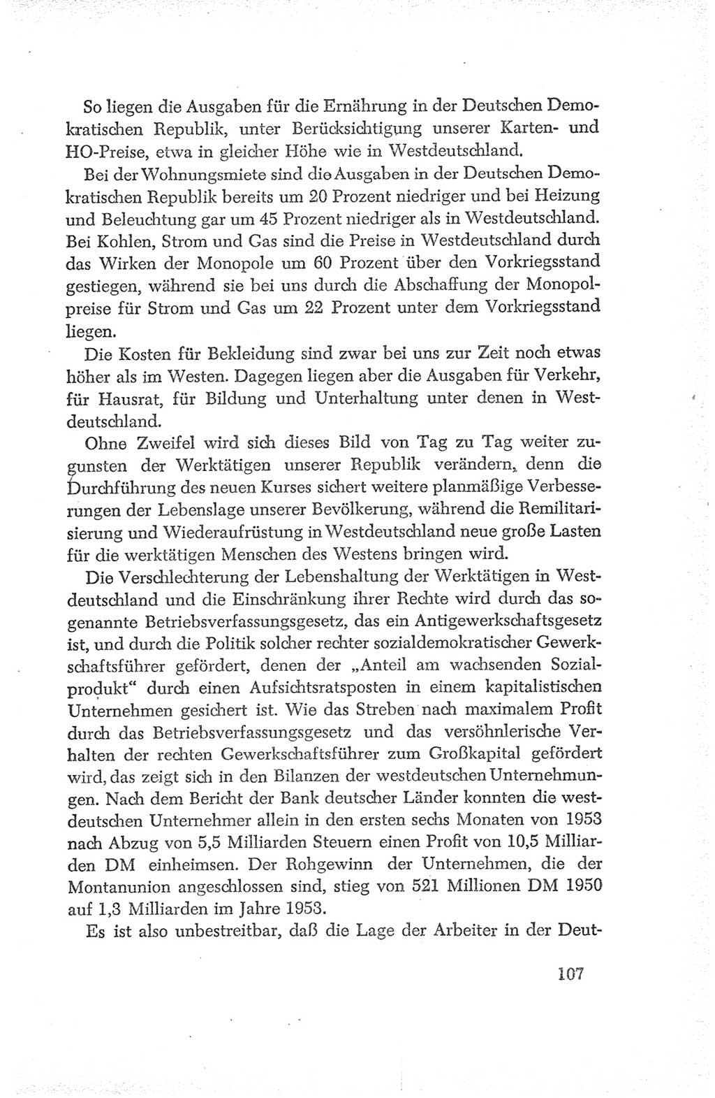 Protokoll der Verhandlungen des Ⅳ. Parteitages der Sozialistischen Einheitspartei Deutschlands (SED) [Deutsche Demokratische Republik (DDR)] 1954, Seite 107