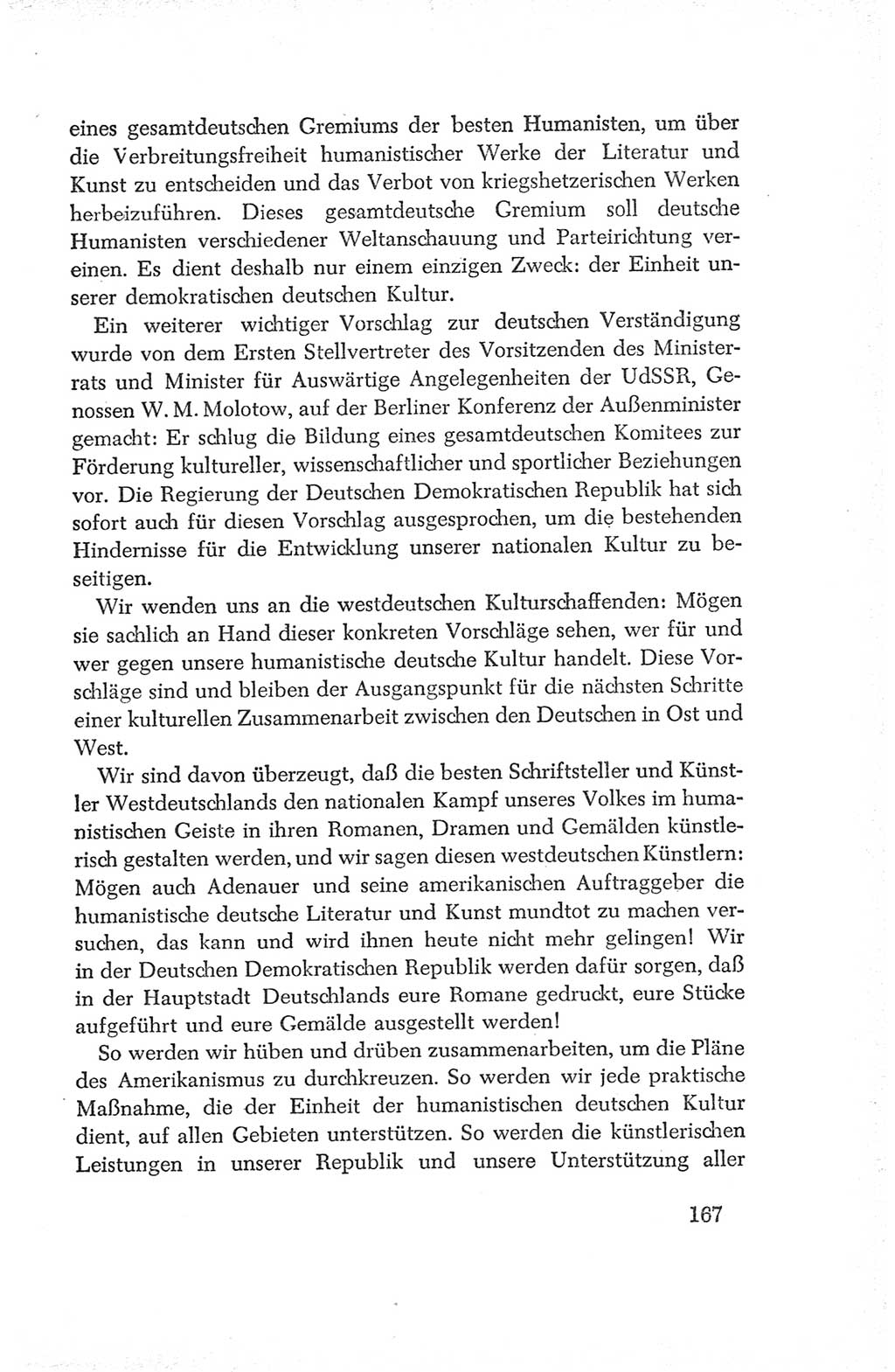 Protokoll der Verhandlungen des Ⅳ. Parteitages der Sozialistischen Einheitspartei Deutschlands (SED) [Deutsche Demokratische Republik (DDR)] 1954, Seite 167