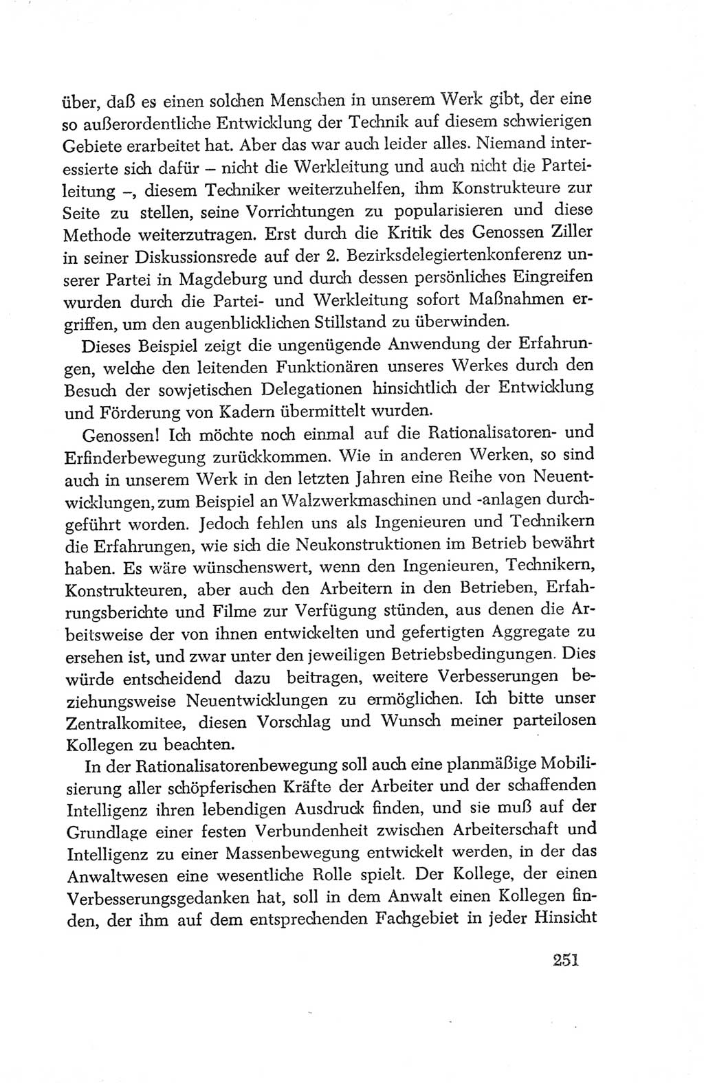 Protokoll der Verhandlungen des Ⅳ. Parteitages der Sozialistischen Einheitspartei Deutschlands (SED) [Deutsche Demokratische Republik (DDR)] 1954, Seite 251