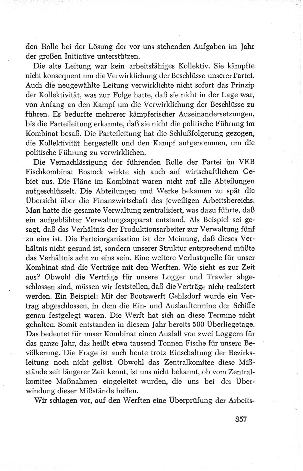 Protokoll der Verhandlungen des Ⅳ. Parteitages der Sozialistischen Einheitspartei Deutschlands (SED) [Deutsche Demokratische Republik (DDR)] 1954, Seite 357