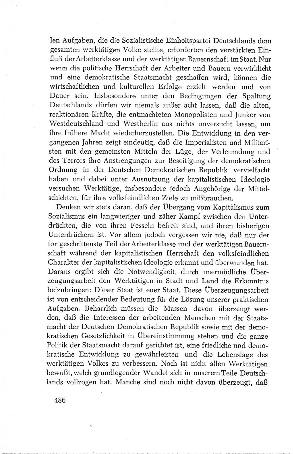 Protokoll der Verhandlungen des Ⅳ. Parteitages der Sozialistischen Einheitspartei Deutschlands (SED) [Deutsche Demokratische Republik (DDR)] 1954, Seite 486