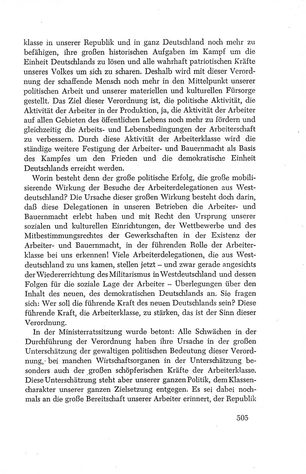 Protokoll der Verhandlungen des Ⅳ. Parteitages der Sozialistischen Einheitspartei Deutschlands (SED) [Deutsche Demokratische Republik (DDR)] 1954, Seite 505