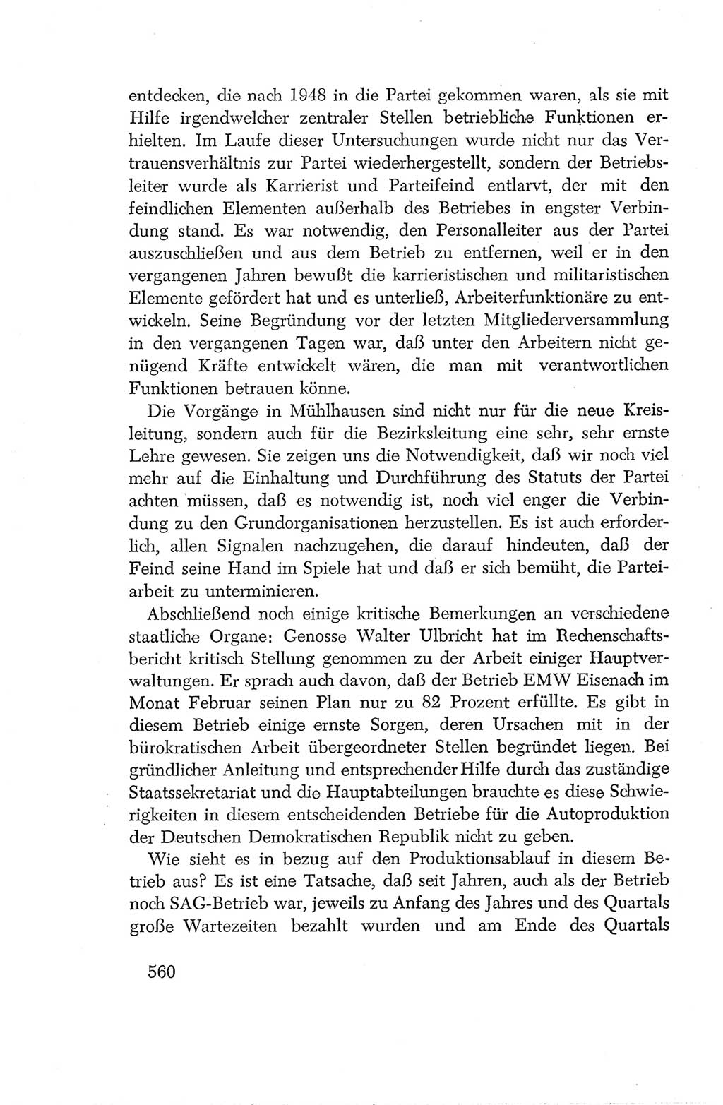 Protokoll der Verhandlungen des Ⅳ. Parteitages der Sozialistischen Einheitspartei Deutschlands (SED) [Deutsche Demokratische Republik (DDR)] 1954, Seite 560