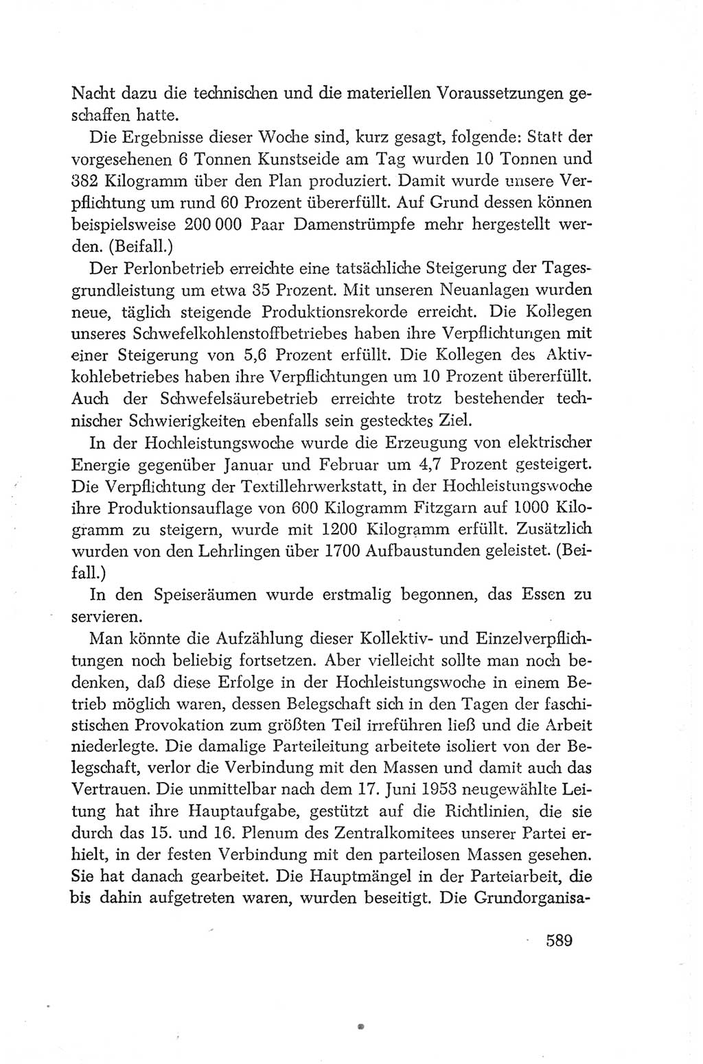 Protokoll der Verhandlungen des Ⅳ. Parteitages der Sozialistischen Einheitspartei Deutschlands (SED) [Deutsche Demokratische Republik (DDR)] 1954, Seite 589