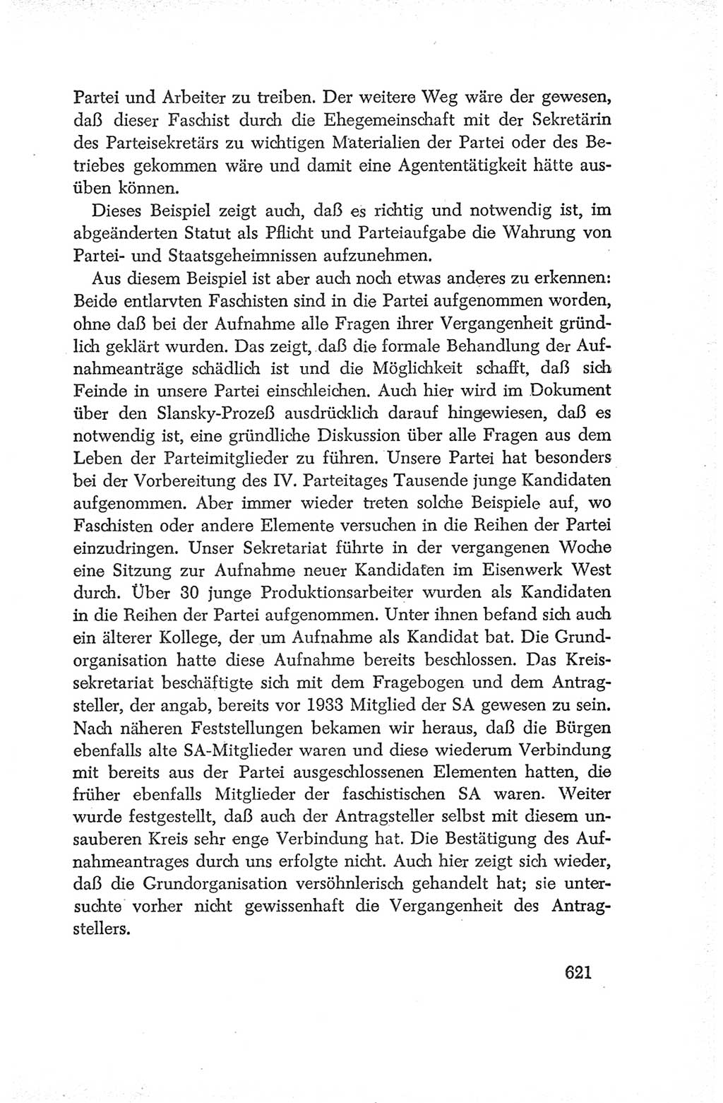Protokoll der Verhandlungen des Ⅳ. Parteitages der Sozialistischen Einheitspartei Deutschlands (SED) [Deutsche Demokratische Republik (DDR)] 1954, Seite 621