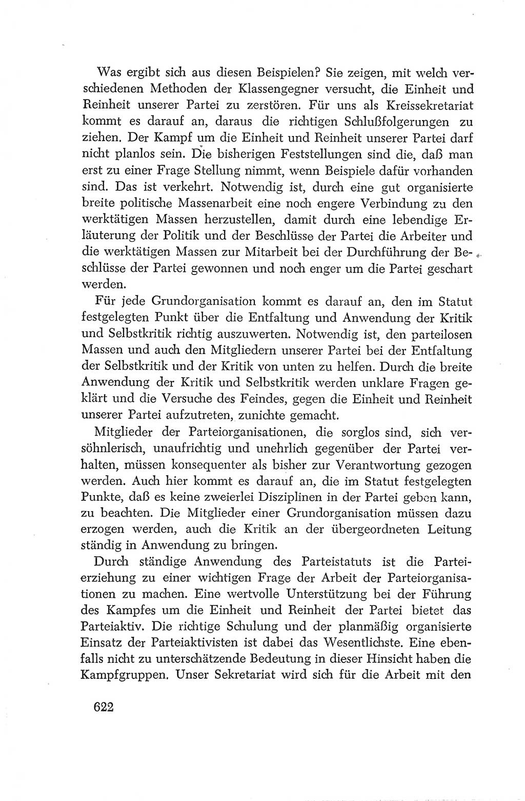 Protokoll der Verhandlungen des Ⅳ. Parteitages der Sozialistischen Einheitspartei Deutschlands (SED) [Deutsche Demokratische Republik (DDR)] 1954, Seite 622