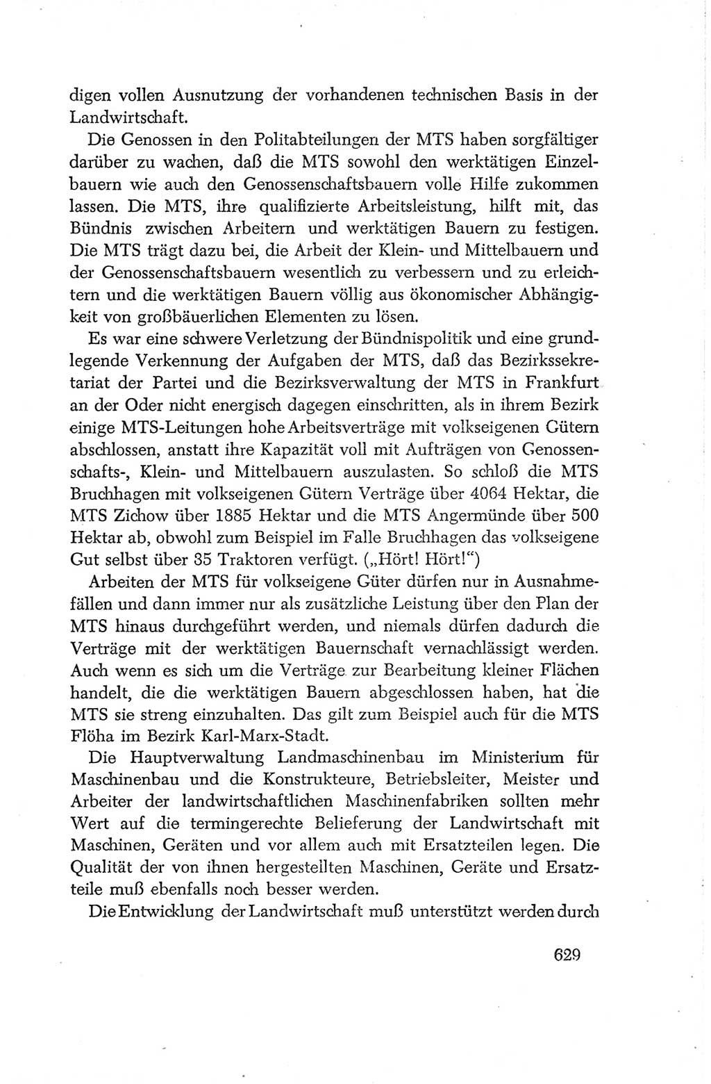 Protokoll der Verhandlungen des Ⅳ. Parteitages der Sozialistischen Einheitspartei Deutschlands (SED) [Deutsche Demokratische Republik (DDR)] 1954, Seite 629