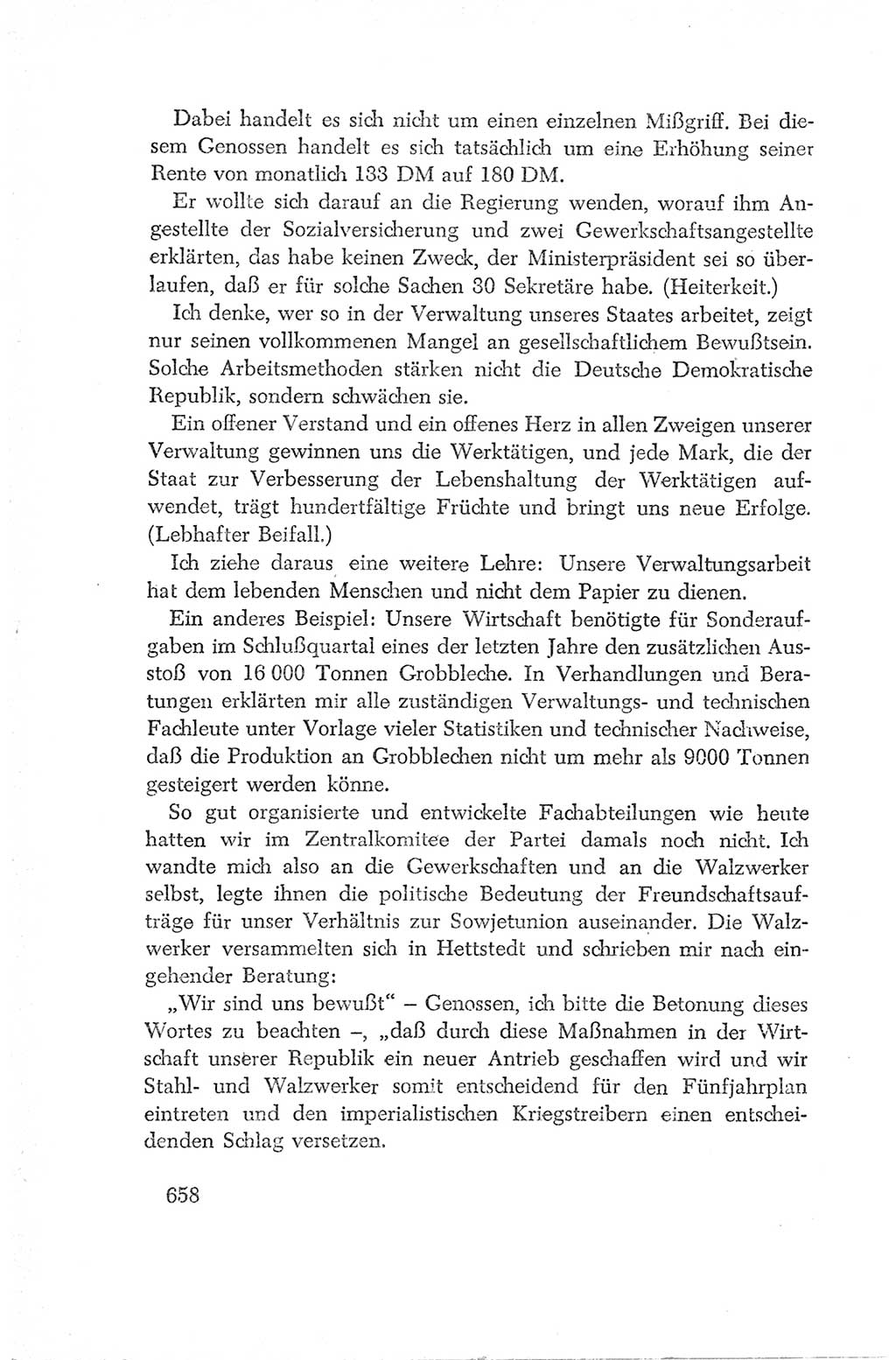 Protokoll der Verhandlungen des Ⅳ. Parteitages der Sozialistischen Einheitspartei Deutschlands (SED) [Deutsche Demokratische Republik (DDR)] 1954, Seite 658