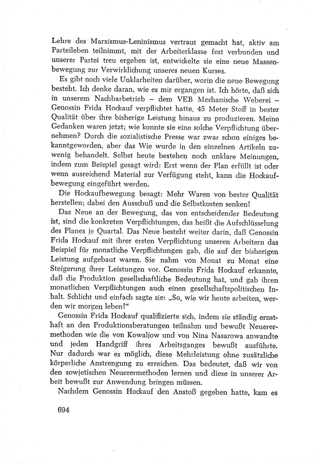 Protokoll der Verhandlungen des Ⅳ. Parteitages der Sozialistischen Einheitspartei Deutschlands (SED) [Deutsche Demokratische Republik (DDR)] 1954, Seite 694