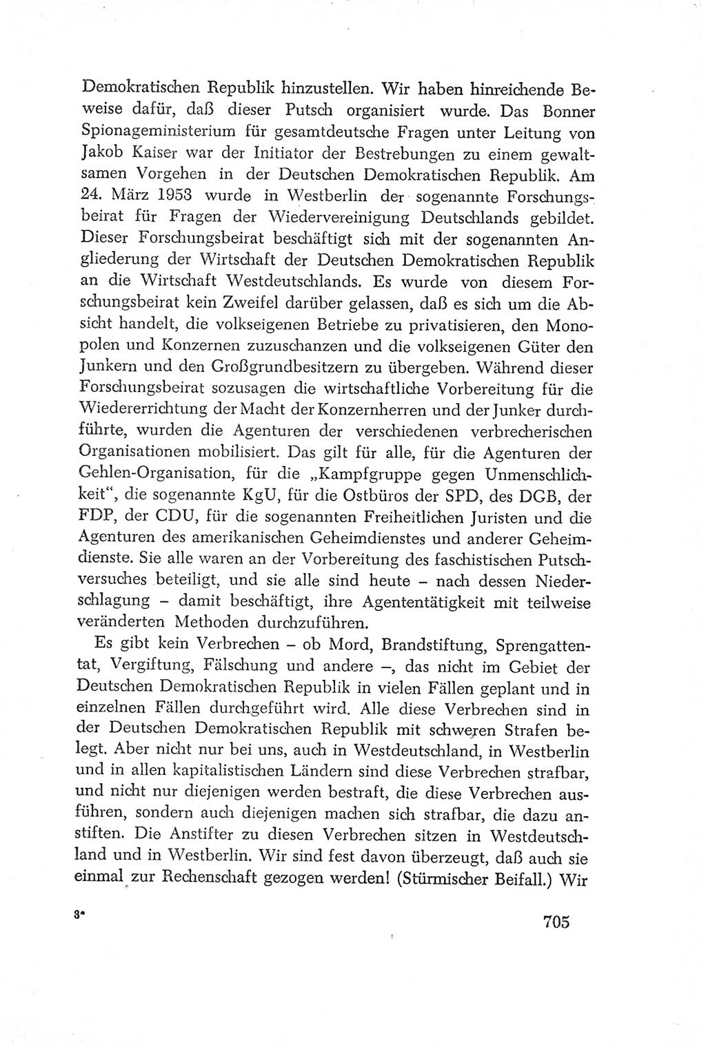 Protokoll der Verhandlungen des Ⅳ. Parteitages der Sozialistischen Einheitspartei Deutschlands (SED) [Deutsche Demokratische Republik (DDR)] 1954, Seite 705