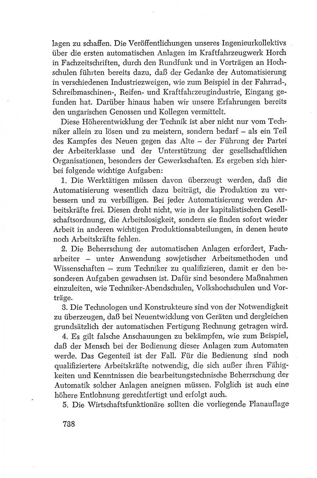 Protokoll der Verhandlungen des Ⅳ. Parteitages der Sozialistischen Einheitspartei Deutschlands (SED) [Deutsche Demokratische Republik (DDR)] 1954, Seite 738