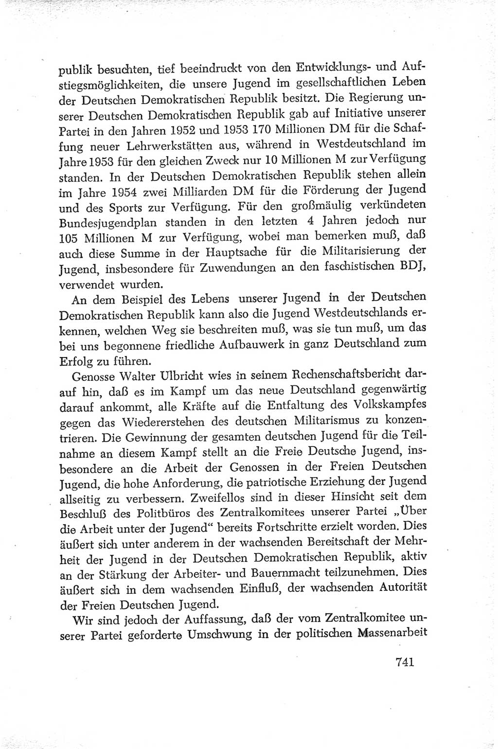 Protokoll der Verhandlungen des Ⅳ. Parteitages der Sozialistischen Einheitspartei Deutschlands (SED) [Deutsche Demokratische Republik (DDR)] 1954, Seite 741