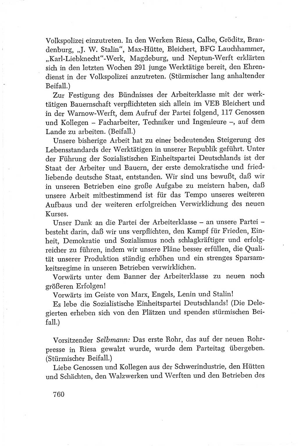 Protokoll der Verhandlungen des Ⅳ. Parteitages der Sozialistischen Einheitspartei Deutschlands (SED) [Deutsche Demokratische Republik (DDR)] 1954, Seite 760