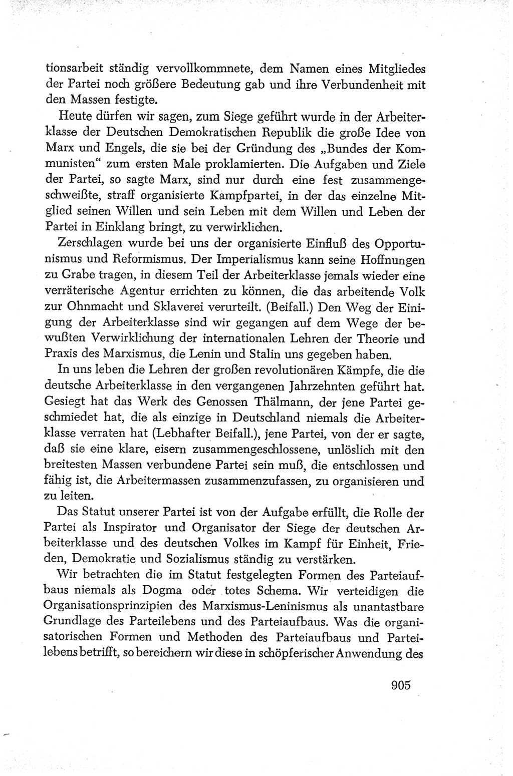 Protokoll der Verhandlungen des Ⅳ. Parteitages der Sozialistischen Einheitspartei Deutschlands (SED) [Deutsche Demokratische Republik (DDR)] 1954, Seite 905