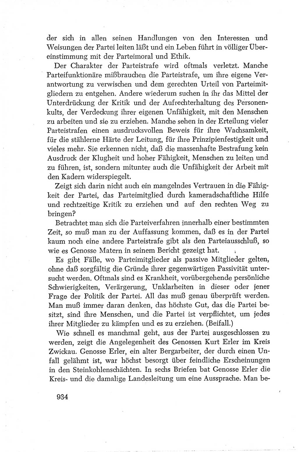 Protokoll der Verhandlungen des Ⅳ. Parteitages der Sozialistischen Einheitspartei Deutschlands (SED) [Deutsche Demokratische Republik (DDR)] 1954, Seite 934