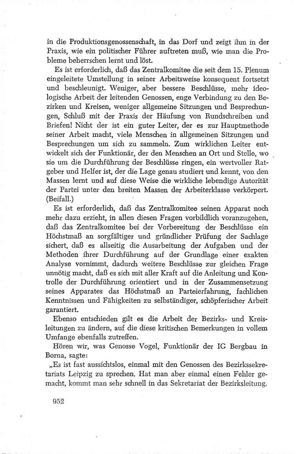Protokoll der Verhandlungen des Ⅳ. Parteitages der Sozialistischen Einheitspartei Deutschlands (SED) [Deutsche Demokratische Republik (DDR)] 1954, Seite 952