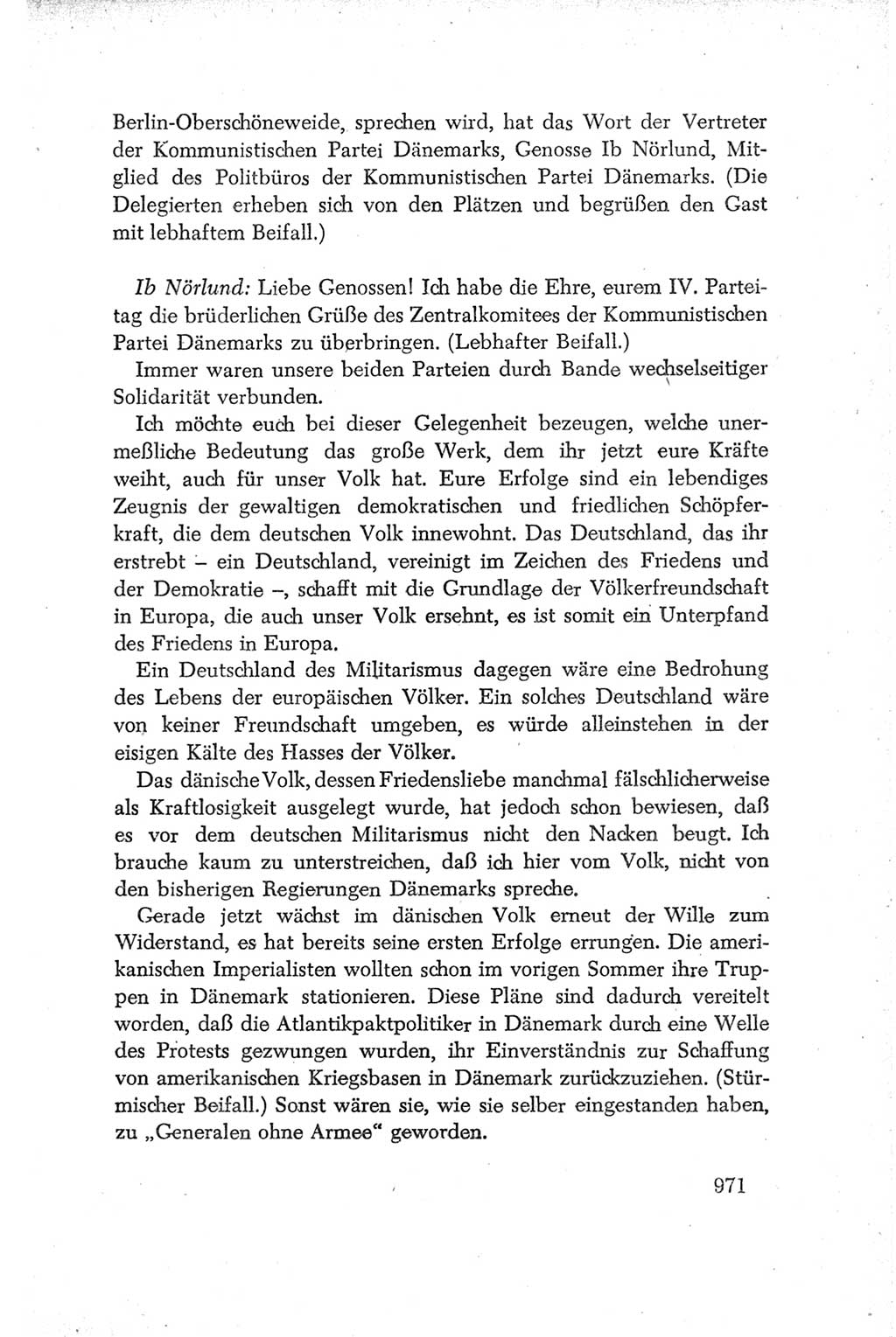 Protokoll der Verhandlungen des Ⅳ. Parteitages der Sozialistischen Einheitspartei Deutschlands (SED) [Deutsche Demokratische Republik (DDR)] 1954, Seite 971