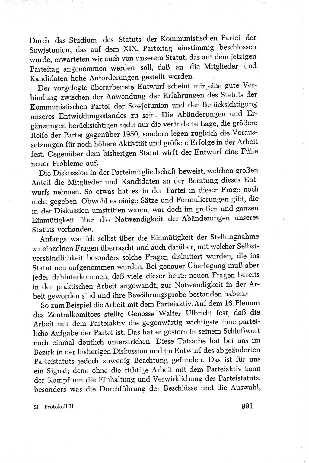 Protokoll der Verhandlungen des Ⅳ. Parteitages der Sozialistischen Einheitspartei Deutschlands (SED) [Deutsche Demokratische Republik (DDR)] 1954, Seite 991