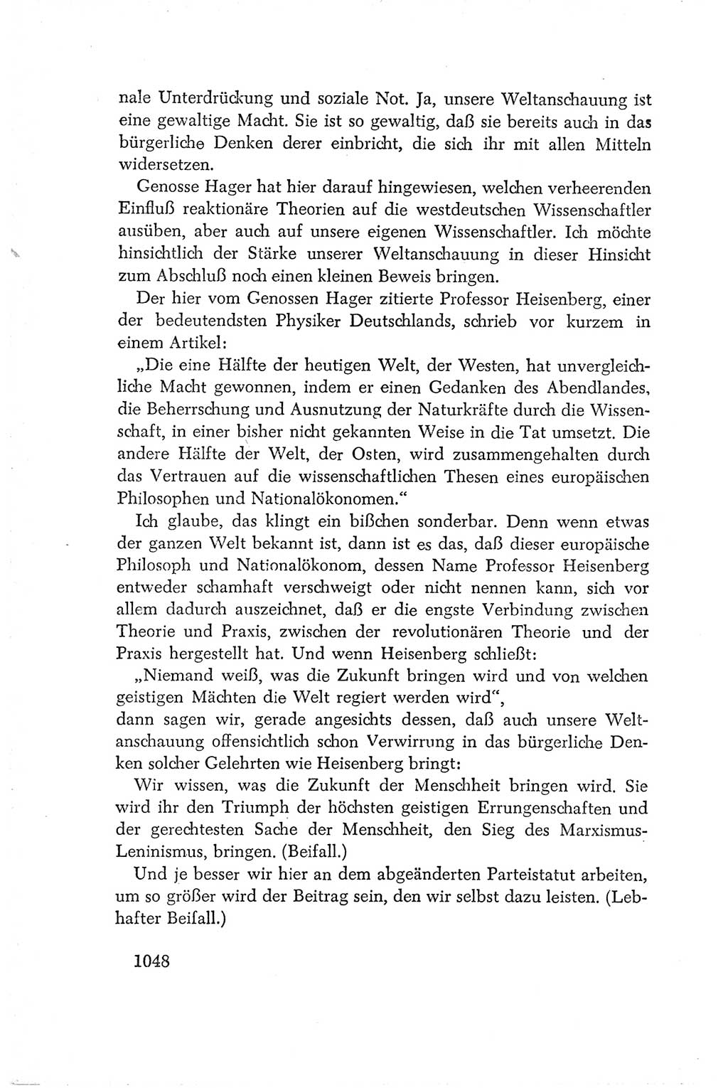 Protokoll der Verhandlungen des Ⅳ. Parteitages der Sozialistischen Einheitspartei Deutschlands (SED) [Deutsche Demokratische Republik (DDR)] 1954, Seite 1048