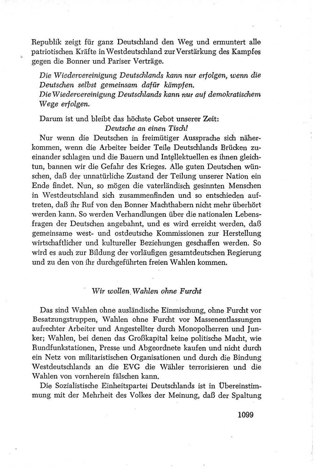 Protokoll der Verhandlungen des Ⅳ. Parteitages der Sozialistischen Einheitspartei Deutschlands (SED) [Deutsche Demokratische Republik (DDR)] 1954, Seite 1099