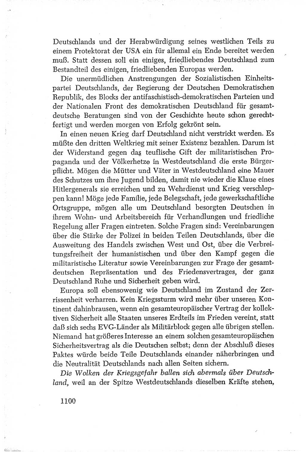 Protokoll der Verhandlungen des Ⅳ. Parteitages der Sozialistischen Einheitspartei Deutschlands (SED) [Deutsche Demokratische Republik (DDR)] 1954, Seite 1100