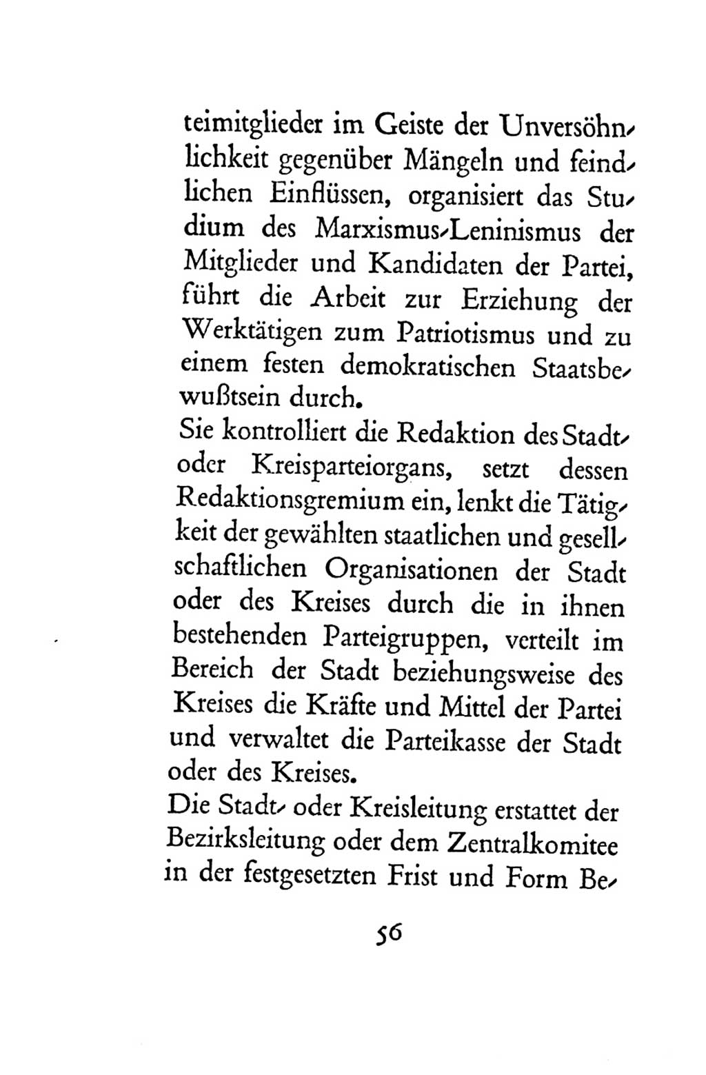 Statut der Sozialistischen Einheitspartei Deutschlands (SED) 1954, Seite 56