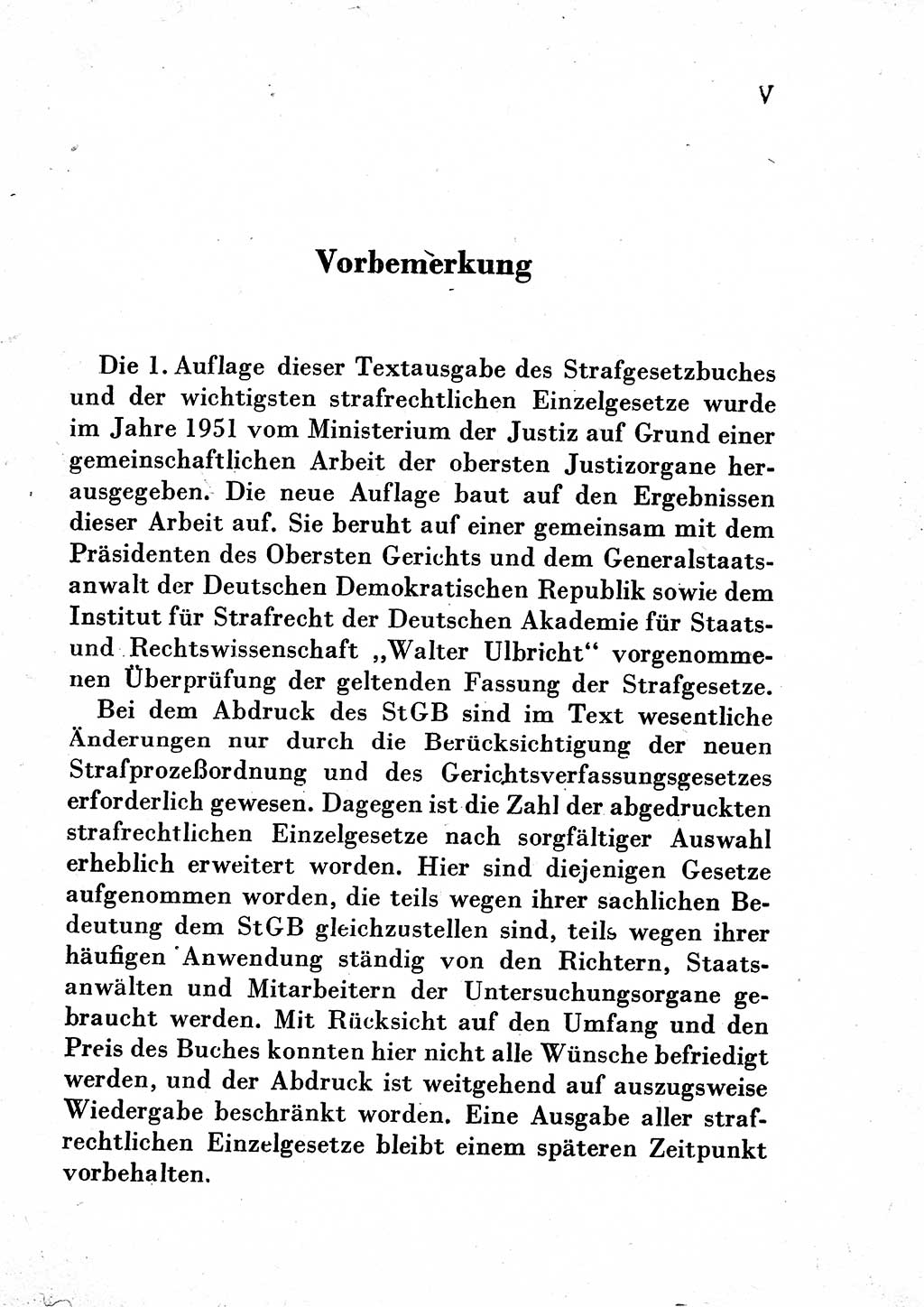 Einleitung Strafgesetzbuch (StGB) und andere Strafgesetze [Deutsche Demokratische Republik (DDR)] 1954, Seite 5 (Einl. StGB Strafges. DDR 1954, S. 5)