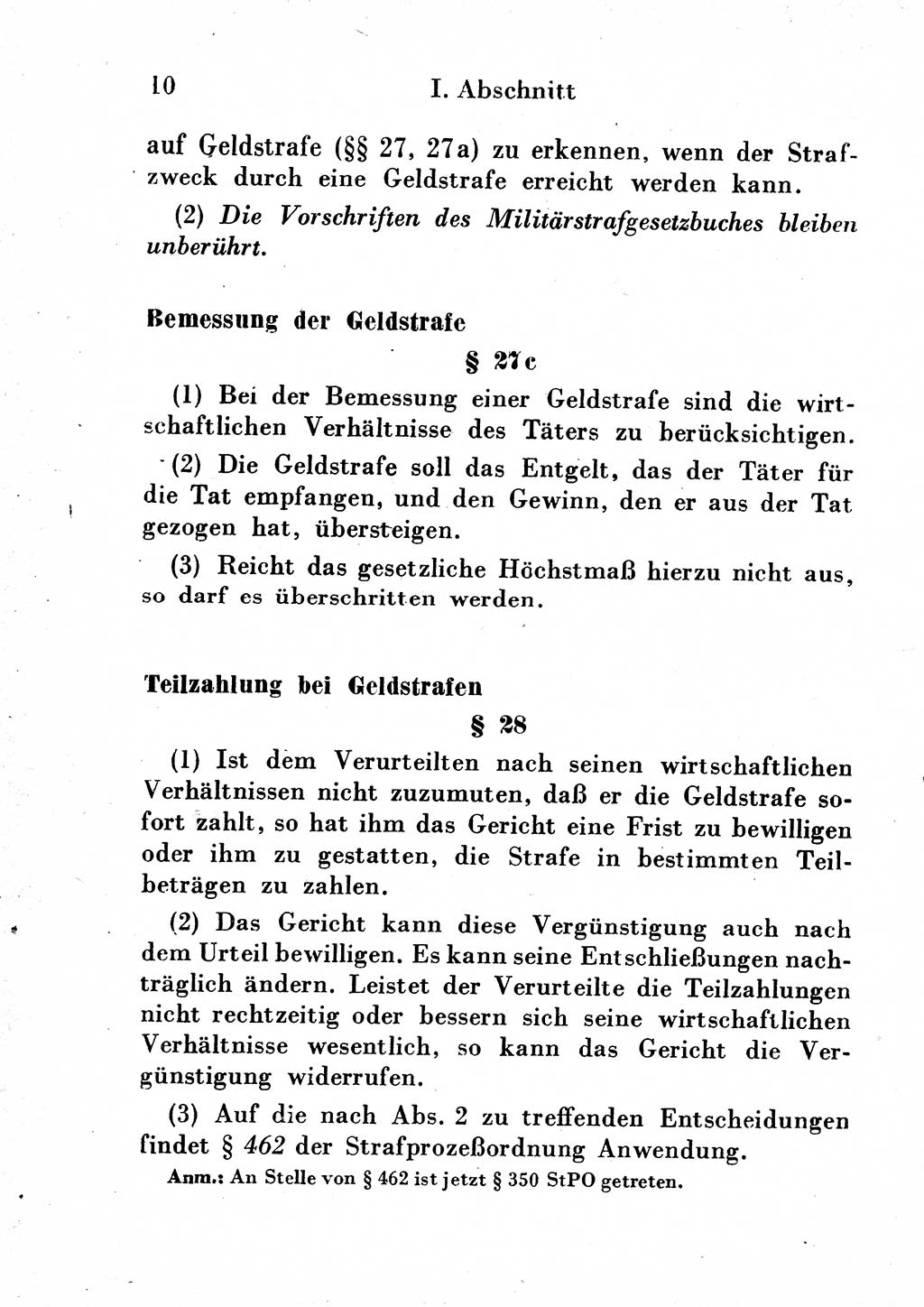 Strafgesetzbuch (StGB) und andere Strafgesetze [Deutsche Demokratische Republik (DDR)] 1954, Seite 10 (StGB Strafges. DDR 1954, S. 10)