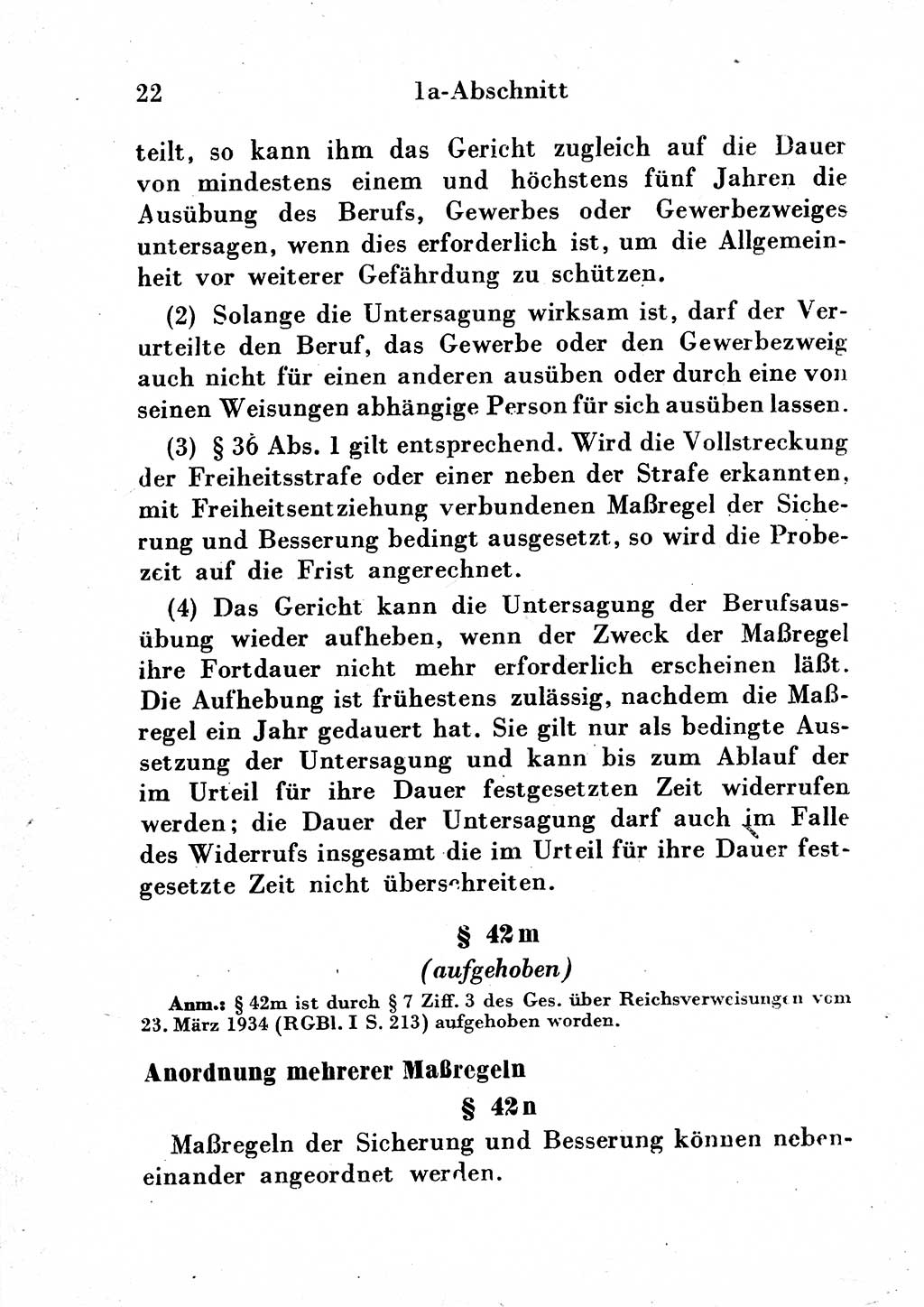 Strafgesetzbuch (StGB) und andere Strafgesetze [Deutsche Demokratische Republik (DDR)] 1954, Seite 22 (StGB Strafges. DDR 1954, S. 22)