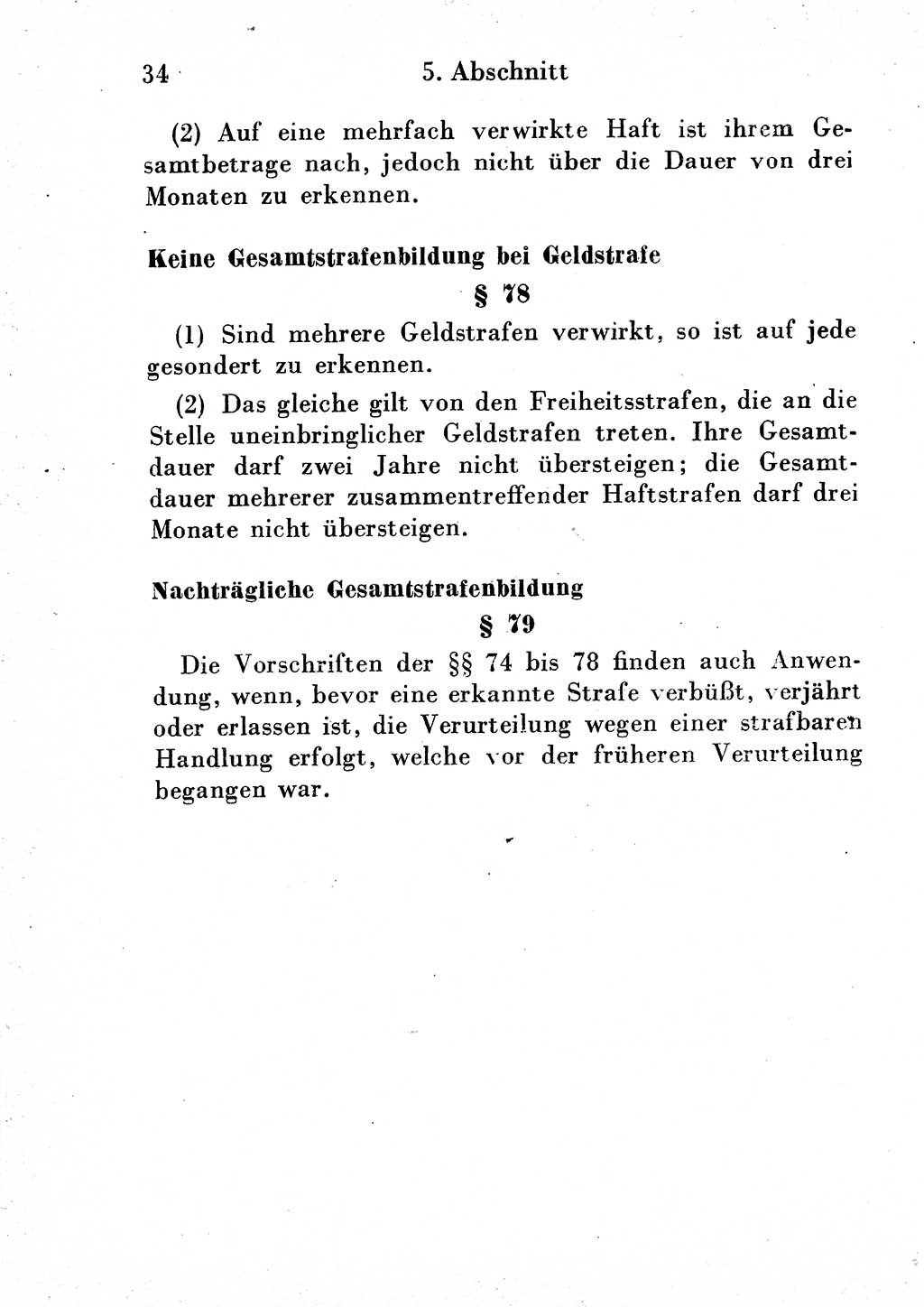 Strafgesetzbuch (StGB) und andere Strafgesetze [Deutsche Demokratische Republik (DDR)] 1954, Seite 34 (StGB Strafges. DDR 1954, S. 34)