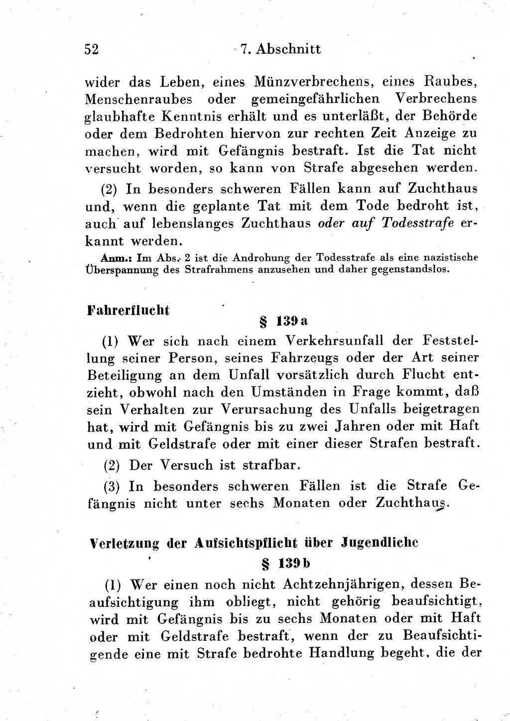 Strafgesetzbuch (StGB) und andere Strafgesetze [Deutsche Demokratische Republik (DDR)] 1954, Seite 52 (StGB Strafges. DDR 1954, S. 52)