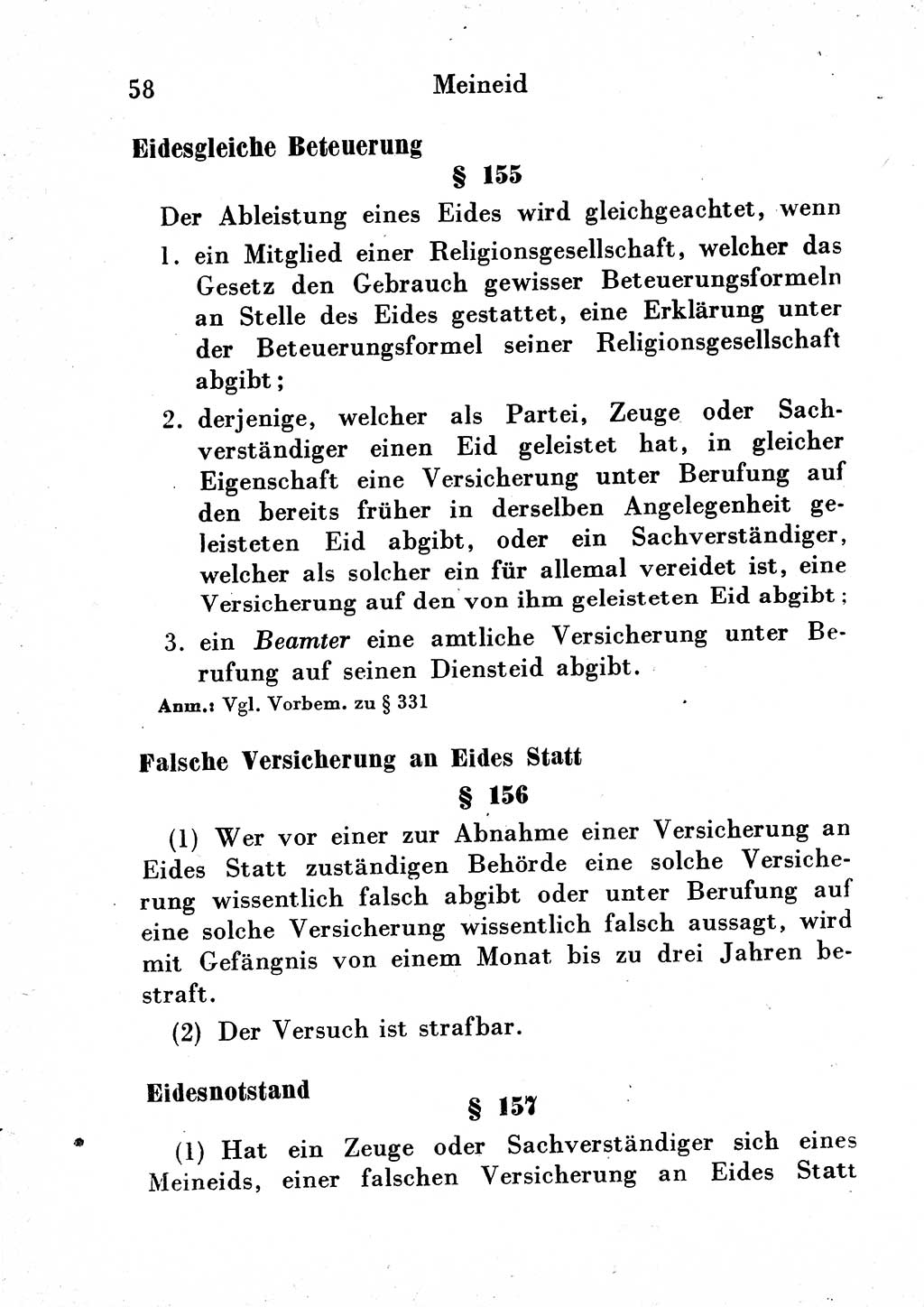 Strafgesetzbuch (StGB) und andere Strafgesetze [Deutsche Demokratische Republik (DDR)] 1954, Seite 58 (StGB Strafges. DDR 1954, S. 58)