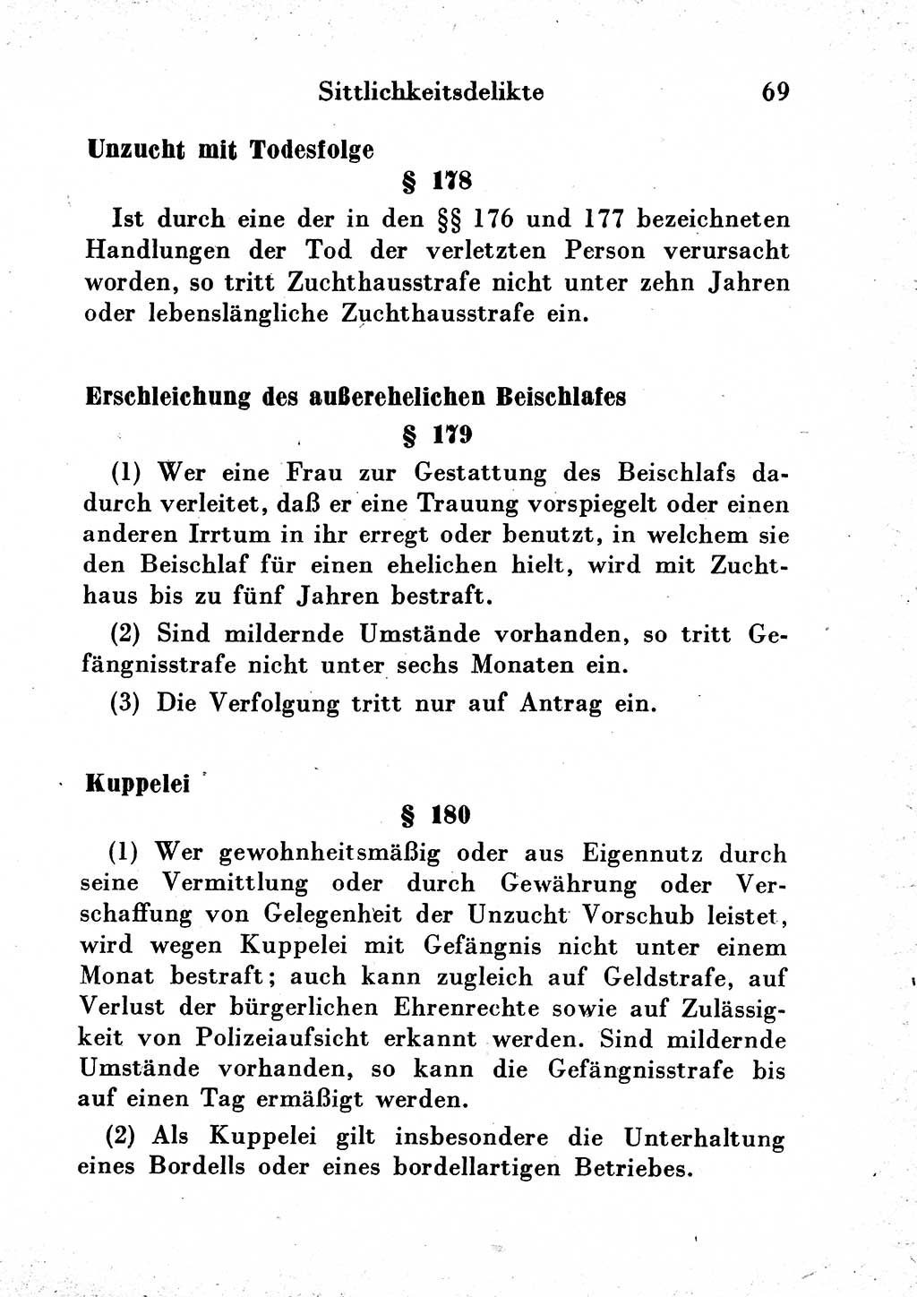Strafgesetzbuch (StGB) und andere Strafgesetze [Deutsche Demokratische Republik (DDR)] 1954, Seite 69 (StGB Strafges. DDR 1954, S. 69)