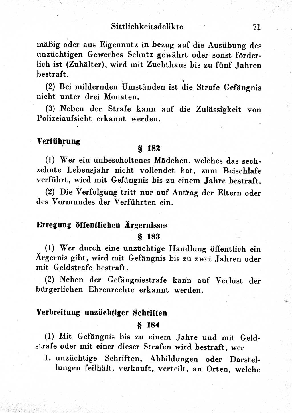 Strafgesetzbuch (StGB) und andere Strafgesetze [Deutsche Demokratische Republik (DDR)] 1954, Seite 71 (StGB Strafges. DDR 1954, S. 71)