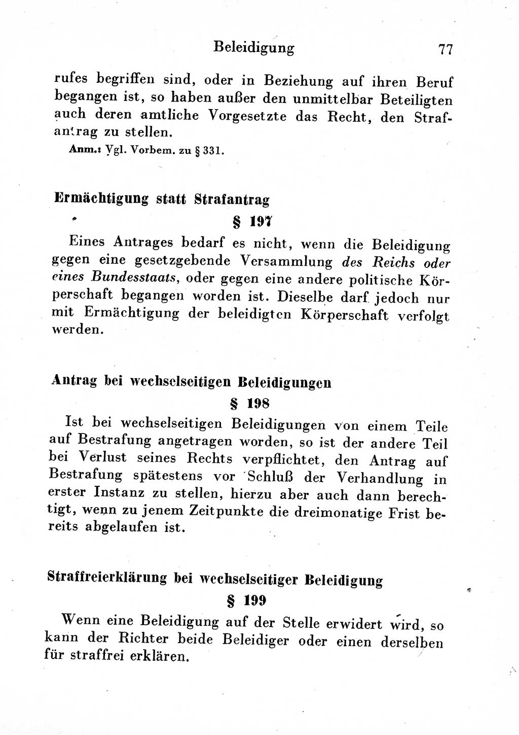Strafgesetzbuch (StGB) und andere Strafgesetze [Deutsche Demokratische Republik (DDR)] 1954, Seite 77 (StGB Strafges. DDR 1954, S. 77)