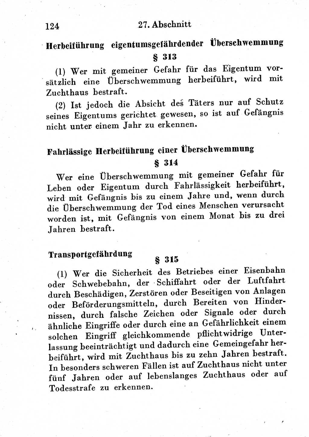 Strafgesetzbuch (StGB) und andere Strafgesetze [Deutsche Demokratische Republik (DDR)] 1954, Seite 124 (StGB Strafges. DDR 1954, S. 124)