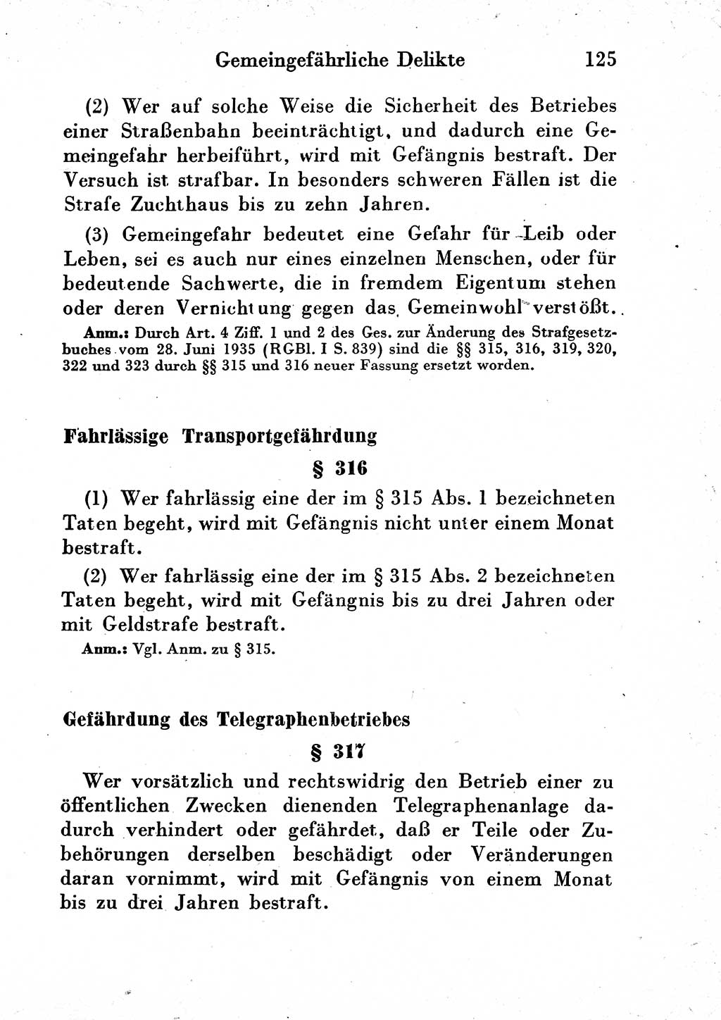 Strafgesetzbuch (StGB) und andere Strafgesetze [Deutsche Demokratische Republik (DDR)] 1954, Seite 125 (StGB Strafges. DDR 1954, S. 125)