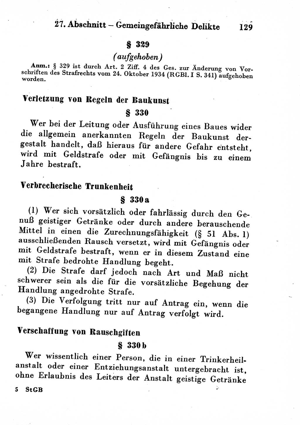 Strafgesetzbuch (StGB) und andere Strafgesetze [Deutsche Demokratische Republik (DDR)] 1954, Seite 129 (StGB Strafges. DDR 1954, S. 129)