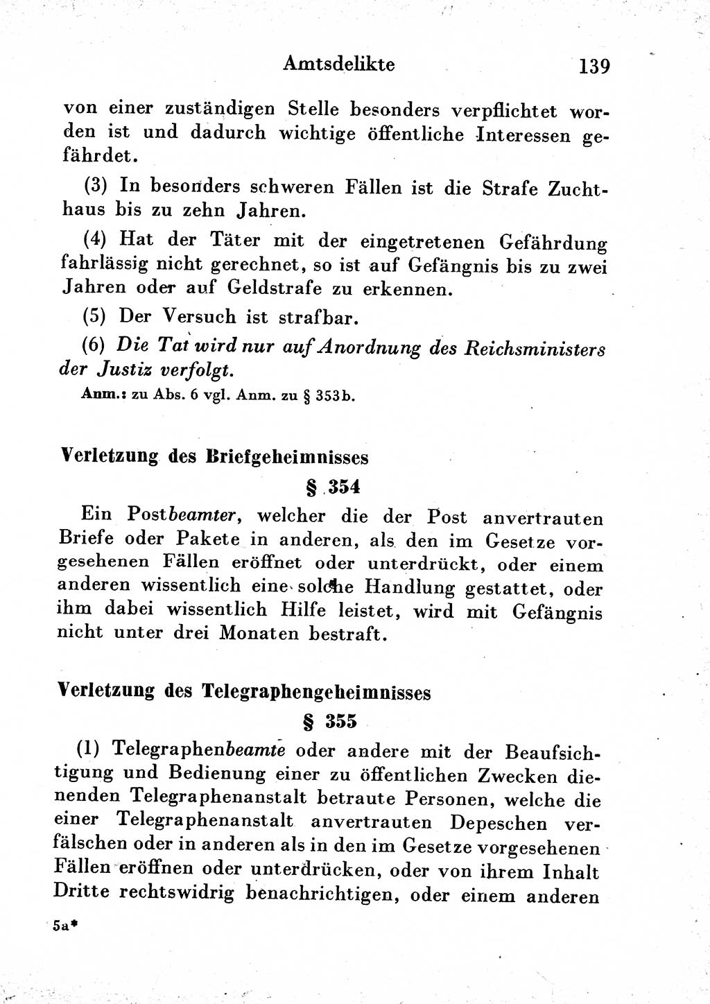 Strafgesetzbuch (StGB) und andere Strafgesetze [Deutsche Demokratische Republik (DDR)] 1954, Seite 139 (StGB Strafges. DDR 1954, S. 139)