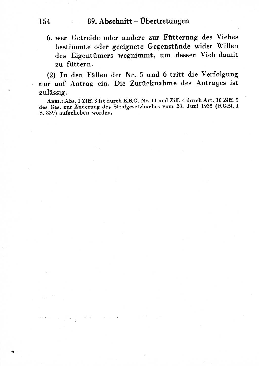 Strafgesetzbuch (StGB) und andere Strafgesetze [Deutsche Demokratische Republik (DDR)] 1954, Seite 154 (StGB Strafges. DDR 1954, S. 154)