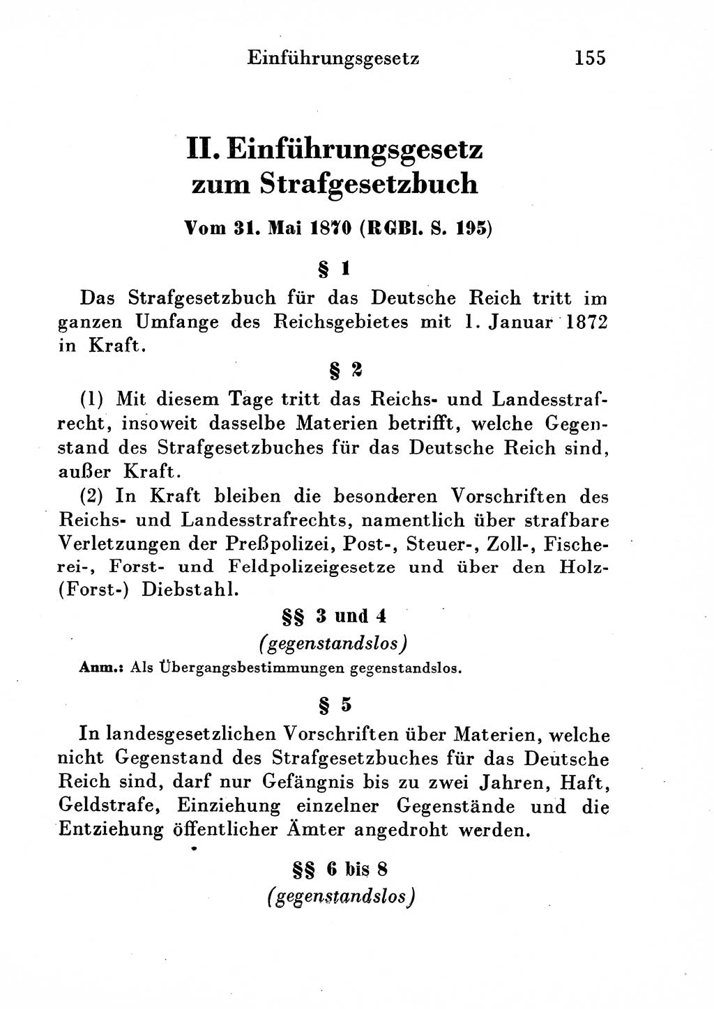 Strafgesetzbuch (StGB) und andere Strafgesetze [Deutsche Demokratische Republik (DDR)] 1954, Seite 155 (StGB Strafges. DDR 1954, S. 155)
