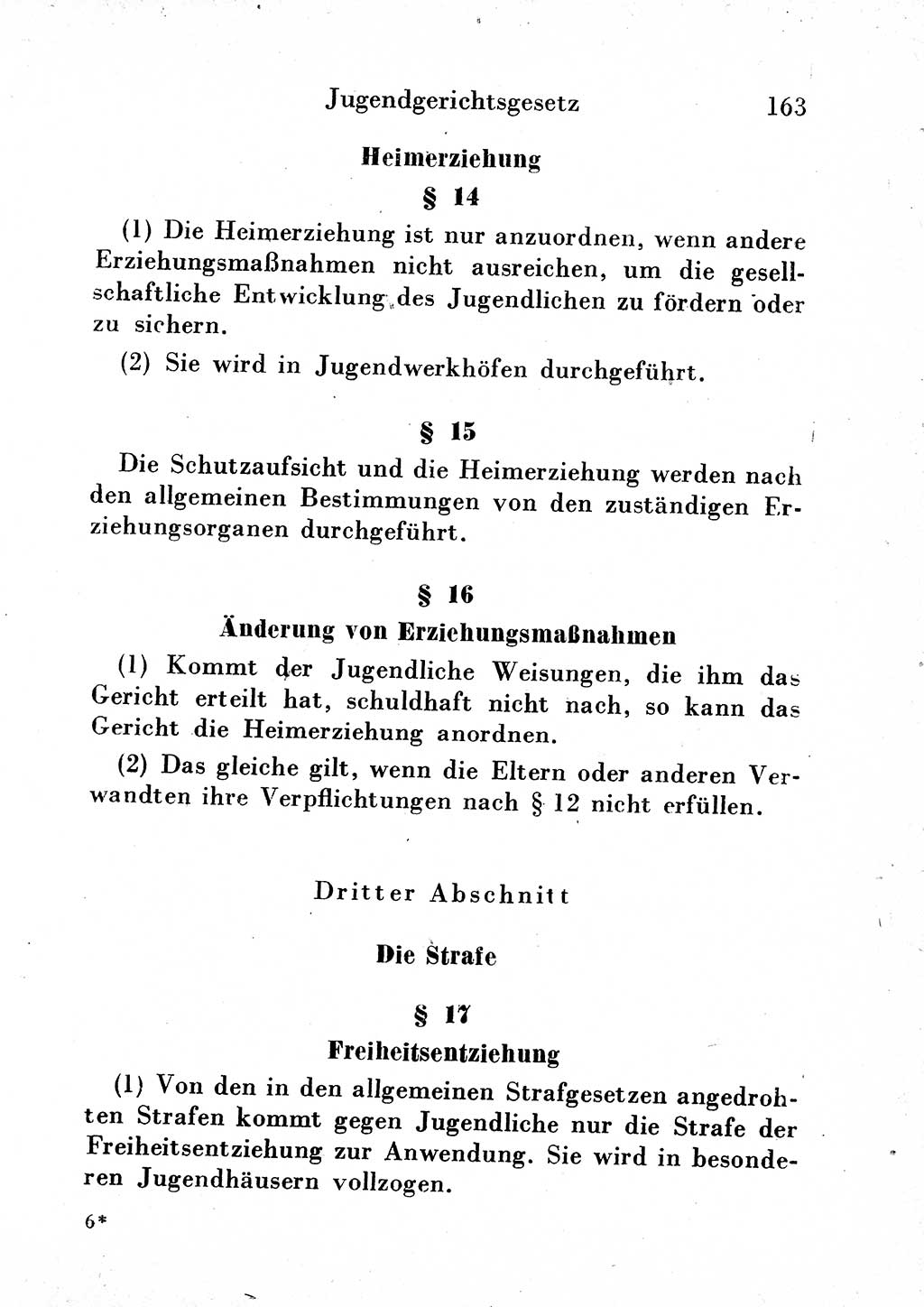 Strafgesetzbuch (StGB) und andere Strafgesetze [Deutsche Demokratische Republik (DDR)] 1954, Seite 163 (StGB Strafges. DDR 1954, S. 163)