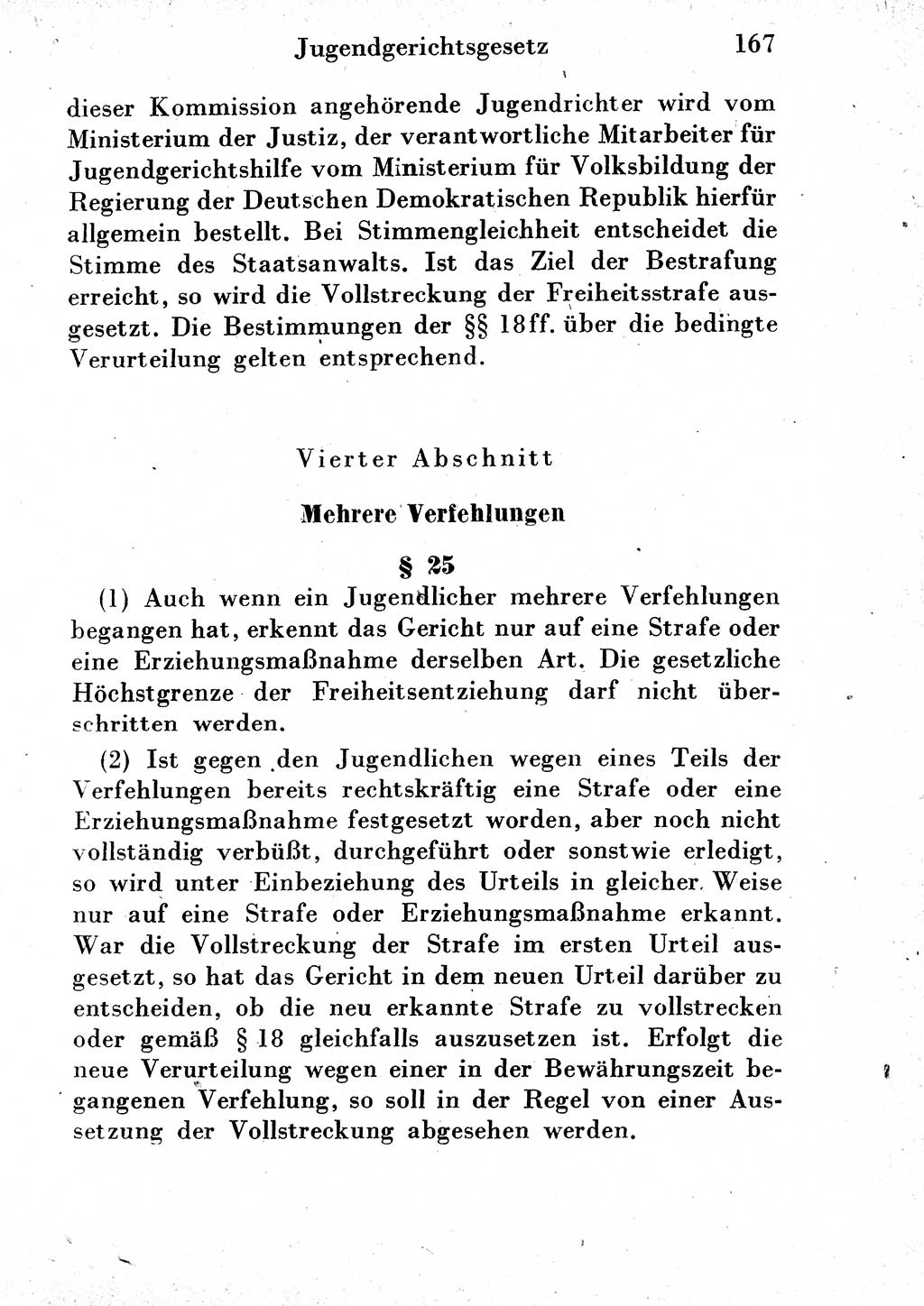 Strafgesetzbuch (StGB) und andere Strafgesetze [Deutsche Demokratische Republik (DDR)] 1954, Seite 167 (StGB Strafges. DDR 1954, S. 167)