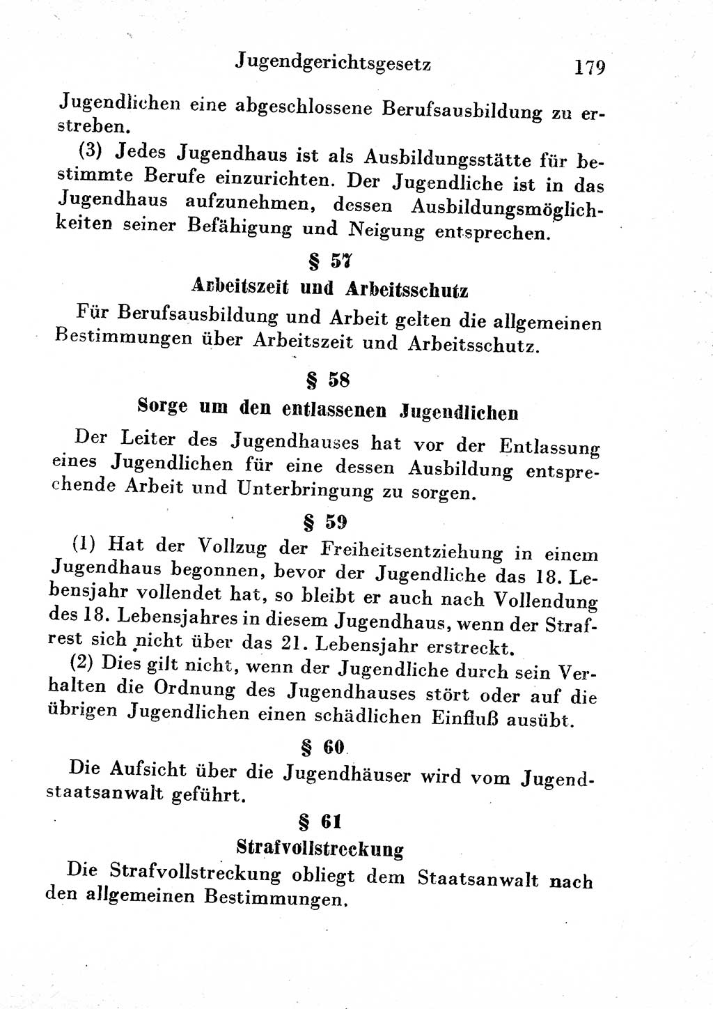 Strafgesetzbuch (StGB) und andere Strafgesetze [Deutsche Demokratische Republik (DDR)] 1954, Seite 179 (StGB Strafges. DDR 1954, S. 179)