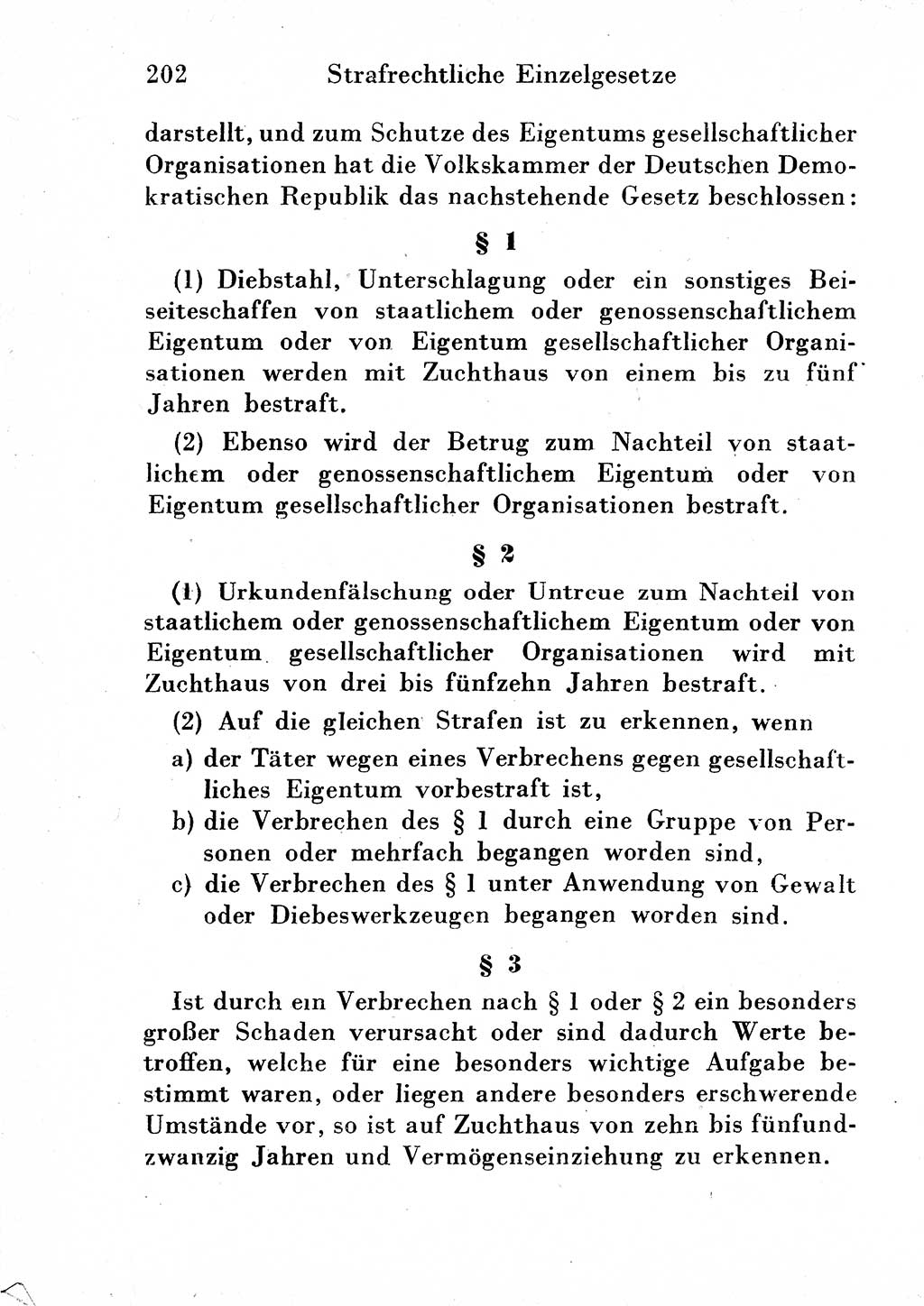 Strafgesetzbuch (StGB) und andere Strafgesetze [Deutsche Demokratische Republik (DDR)] 1954, Seite 202 (StGB Strafges. DDR 1954, S. 202)