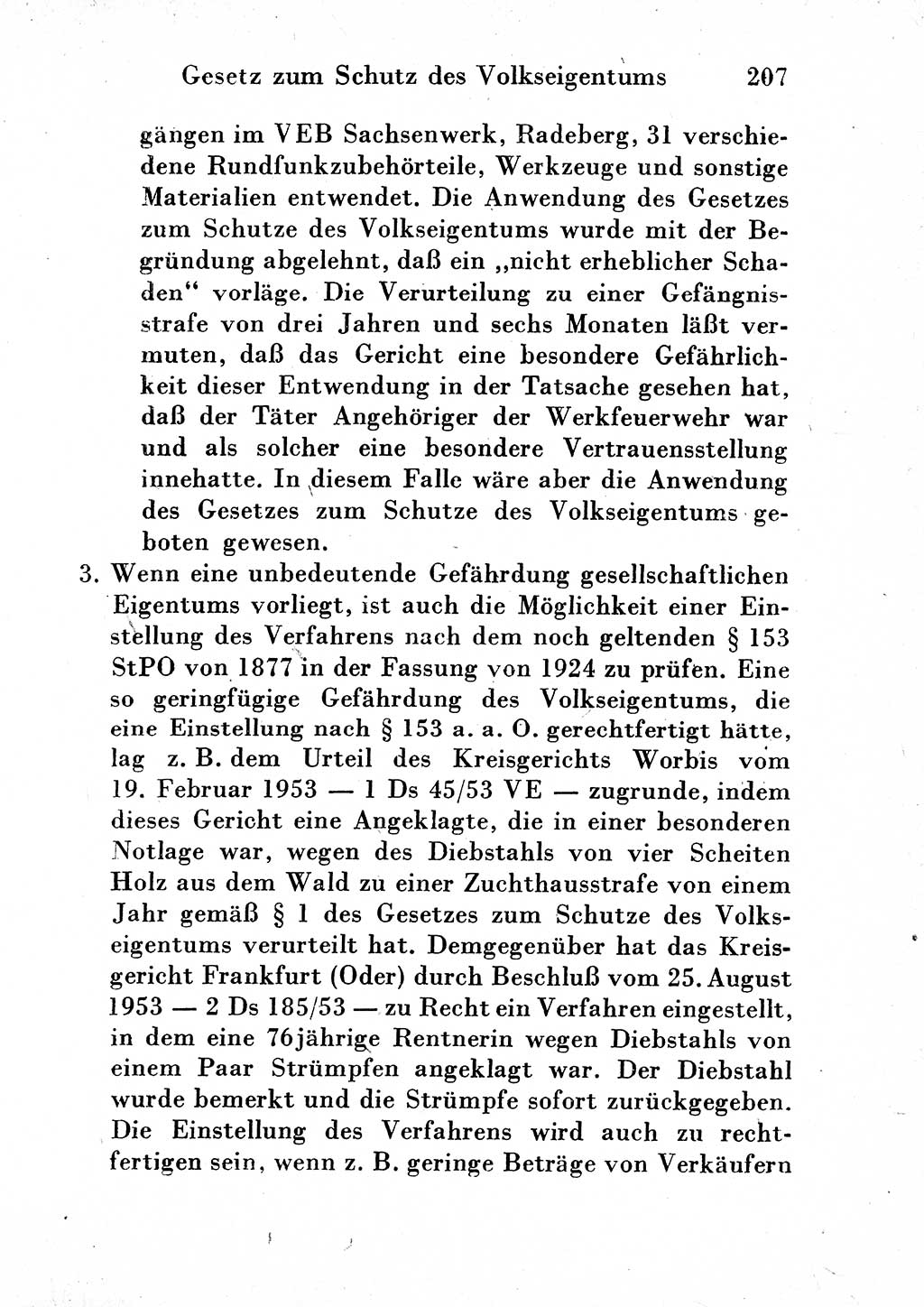 Strafgesetzbuch (StGB) und andere Strafgesetze [Deutsche Demokratische Republik (DDR)] 1954, Seite 207 (StGB Strafges. DDR 1954, S. 207)